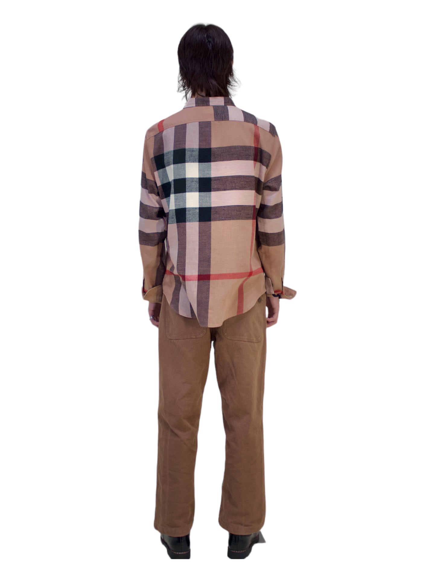 Burberry Brit Beige Check Stretch Cotton Poplin Button Up Shirt - Genuine Design Luxury Consignment for Men. New & Pre-Owned Clothing, Shoes, & Accessories. Calgary, Canada