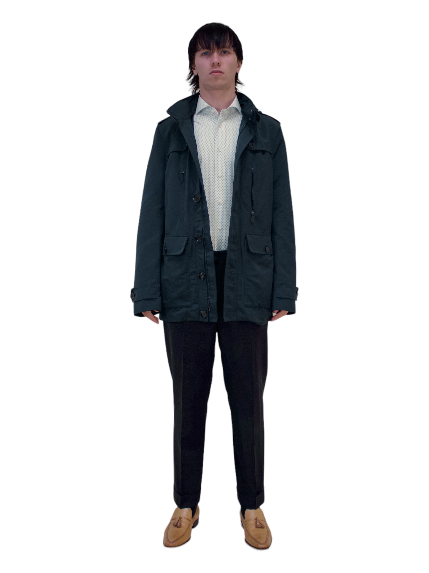 Burberry Navy Blue Trench Coat - Genuine Design Luxury Consignment. New & Pre-Owned Clothing, Shoes, & Accessories. Calgary, Canada
