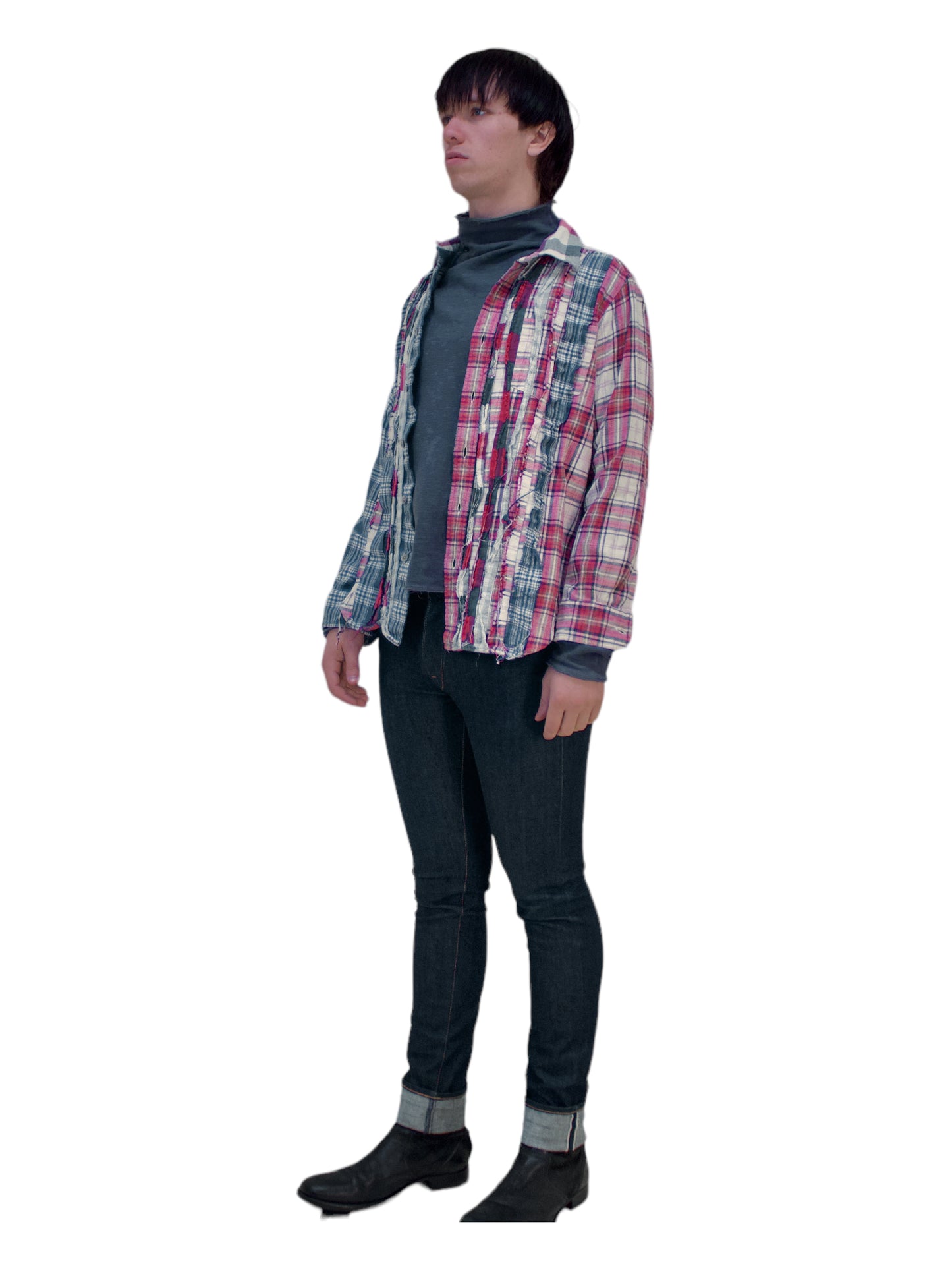 Kith X Needles Multi-Coloured Ribbon Cuts Flannel Shirt - Genuine Design Luxury Consignment. New & Pre-Owned Clothing, Shoes, & Accessories. Calgary, Canada