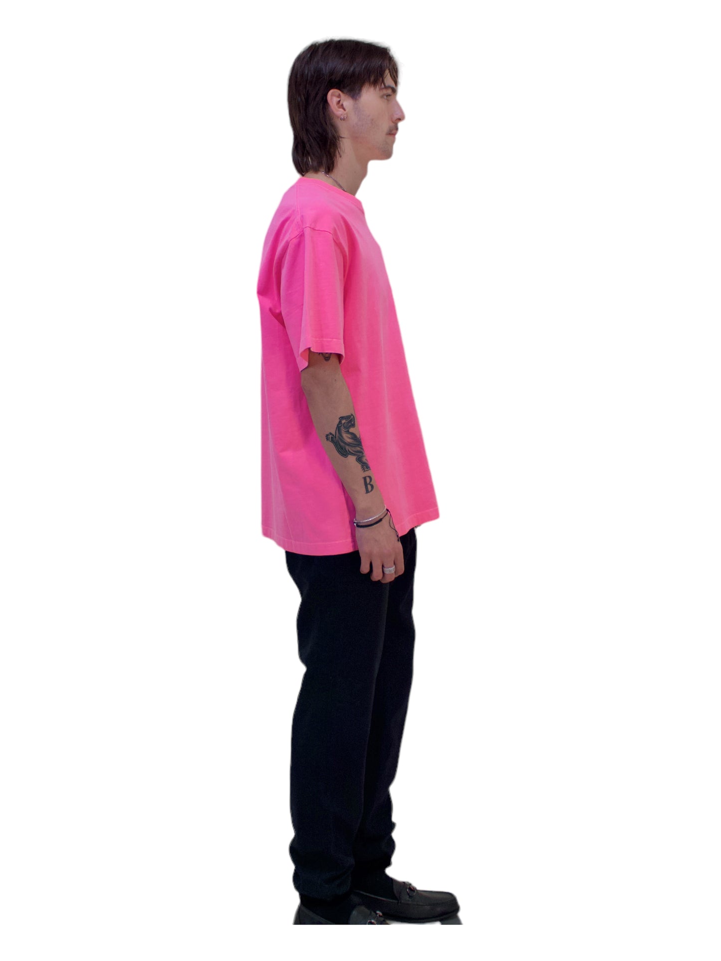 Balenciaga Pink Oversized Cotton Jersey T-Shirt - Genuine Design Luxury Consignment. New & Pre-Owned Clothing, Shoes, & Accessories. Calgary, Canada