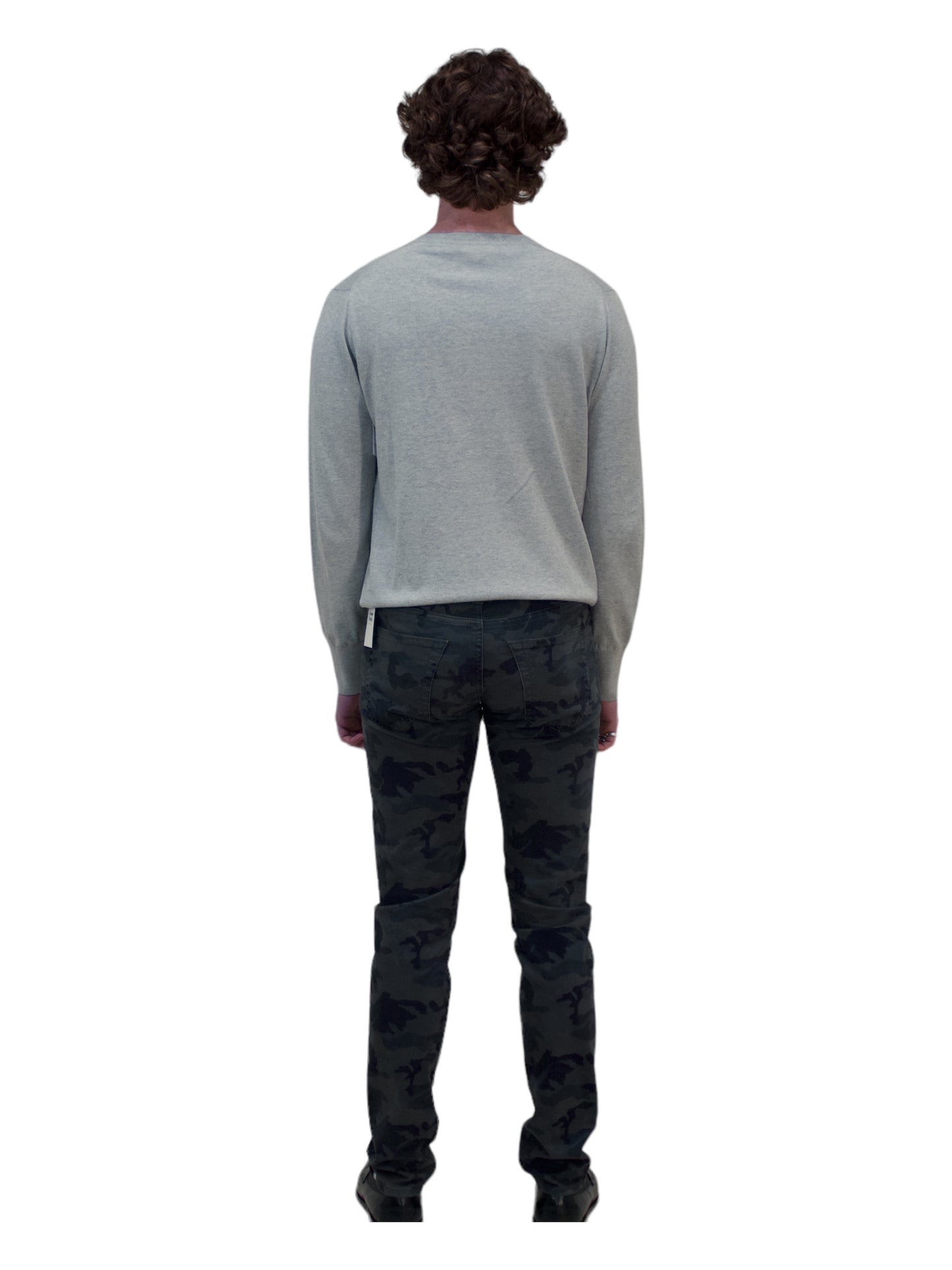 Burberry Light Grey Long Sleeve V-Neck Sweater - Genuine Design Luxury Consignment for Men. New & Pre-Owned Clothing, Shoes, & Accessories. Calgary, Canada