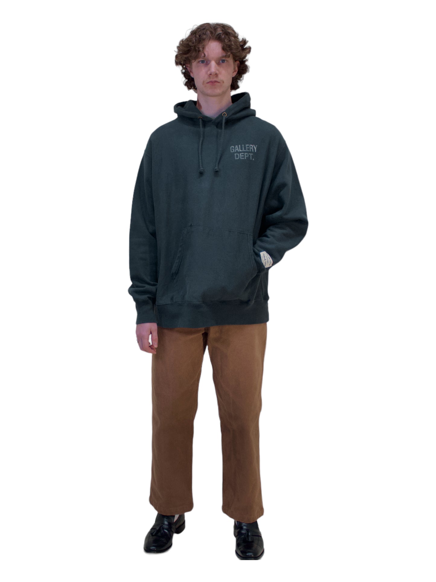 Gallery Dept Navy Heavy Weight 90/10 Hoodie - Genuine Design Luxury Consignment for Men. New & Pre-Owned Clothing, Shoes, & Accessories. Calgary, Canada