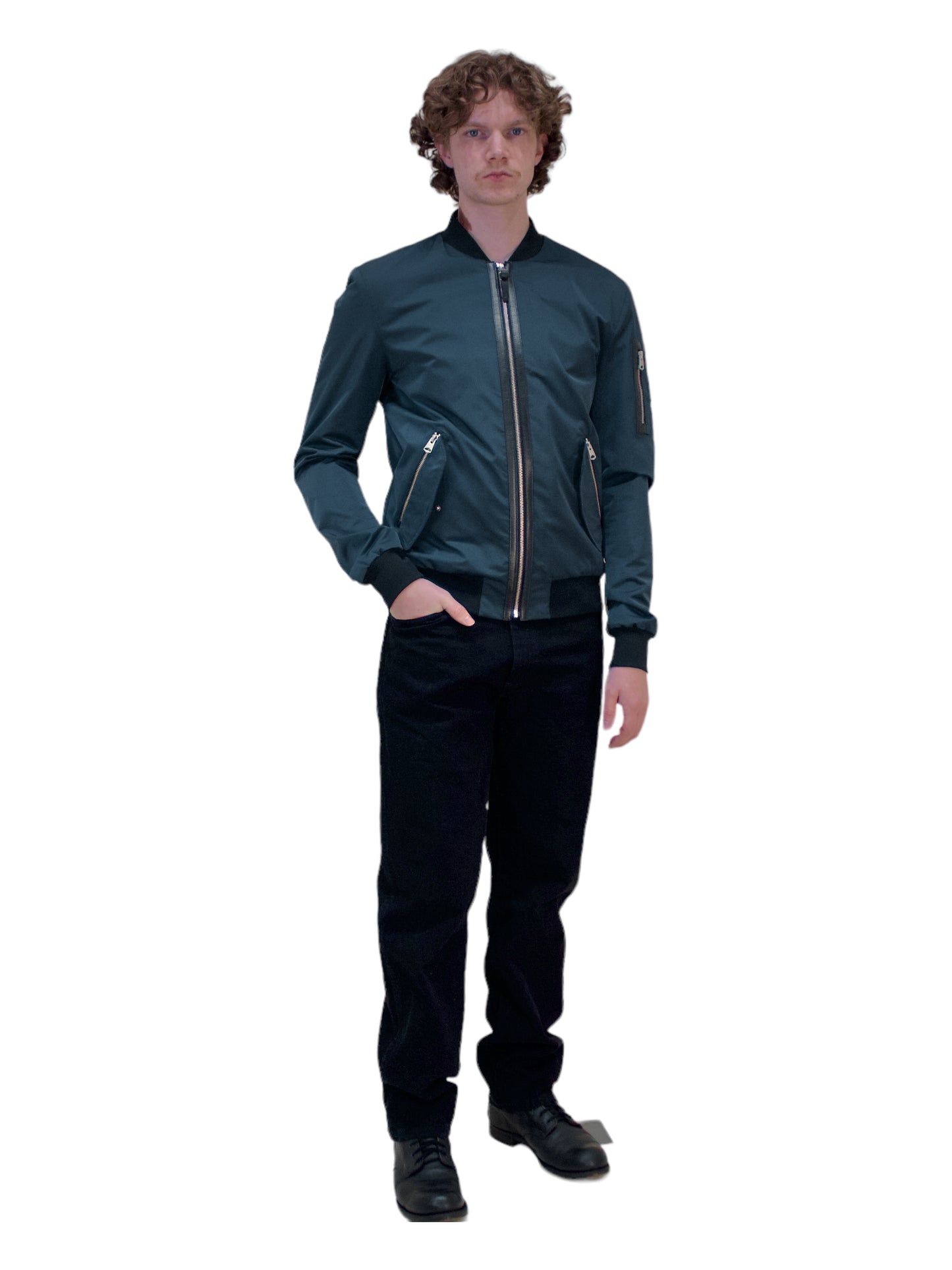Mackage Navy Blue Ragnar Bomber Jacket - Genuine Design Luxury Consignment for Men. New & Pre-Owned Clothing, Shoes, & Accessories. Calgary, Canada