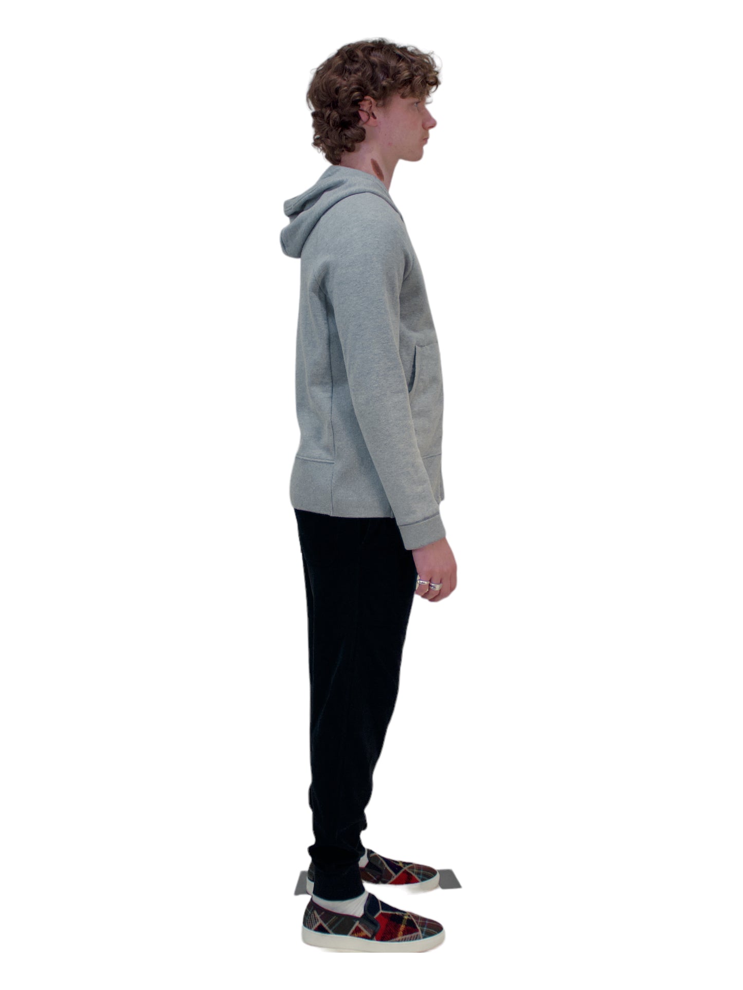 Thom Browne Grey 4-Bar Zip-Up Hoodie - Genuine Design Luxury Consignment for Men. New & Pre-Owned Clothing, Shoes, & Accessories. Calgary, Canada