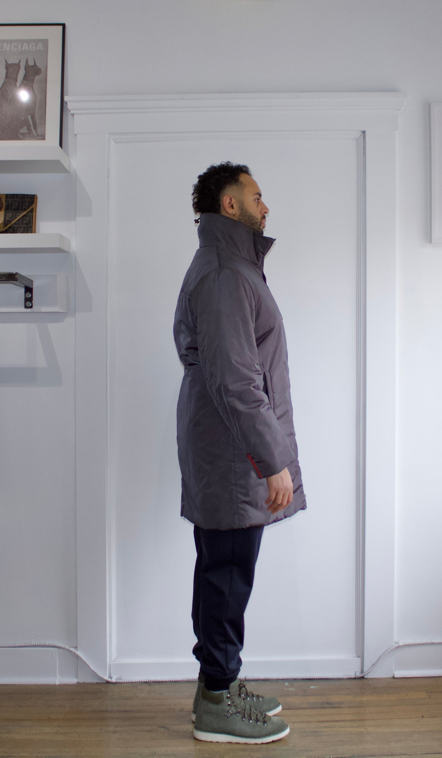 Prada Milano Charcoal Grey Down Ski Jacket 40
