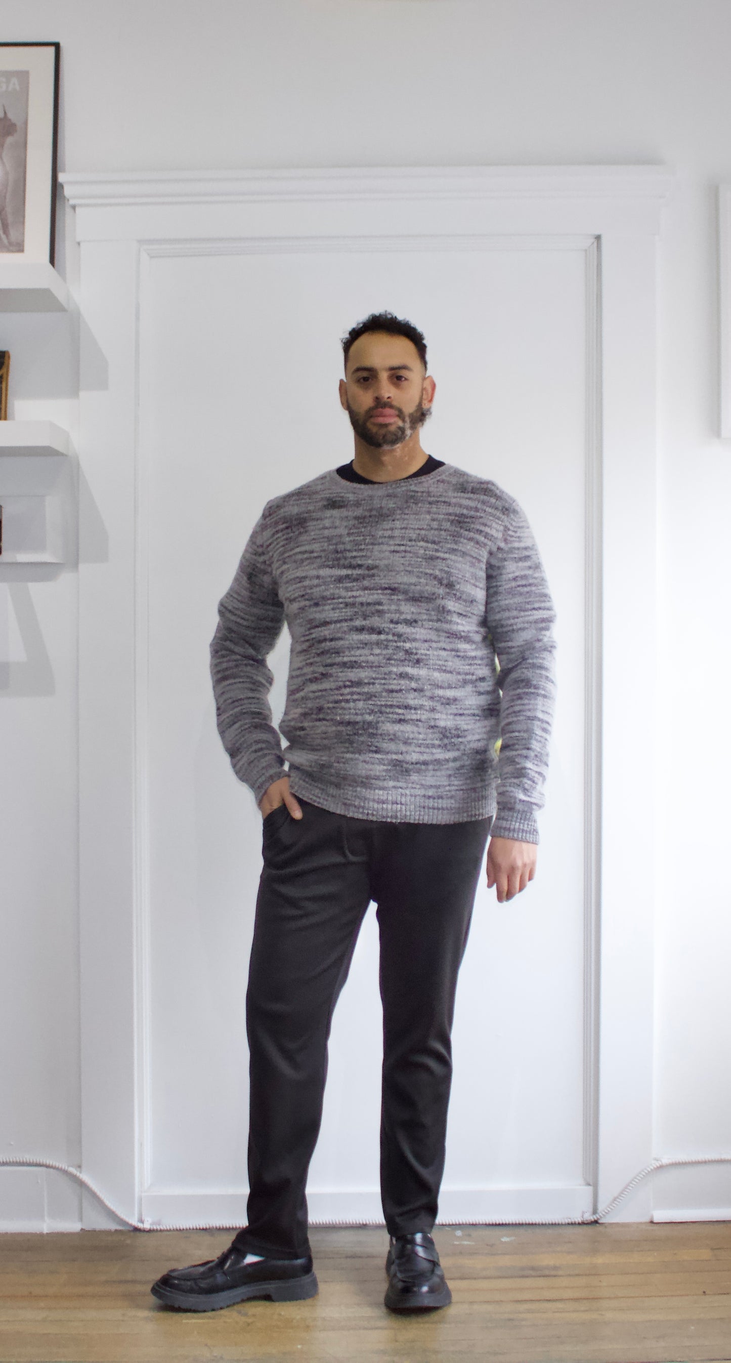Zadig & Voltaire Grey & Green Wool Knit Sweater - Genuine Design Luxury Consignment. New & Pre-Owned Clothing, Shoes, & Accessories. Calgary, Canada