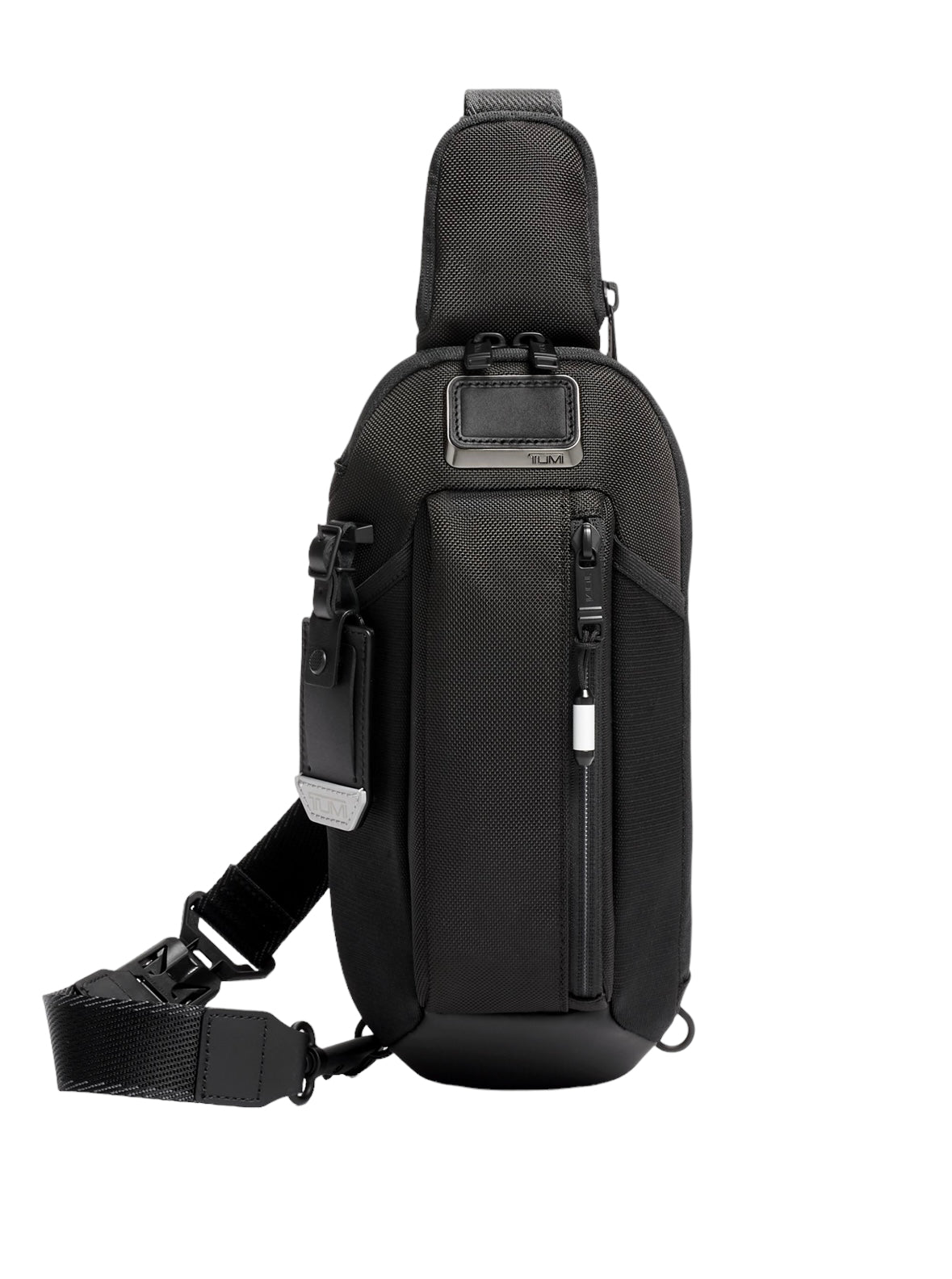 Tumi Black Recycled Ballistic Nylon Alpha Bravo Esports Pro Sling Bag