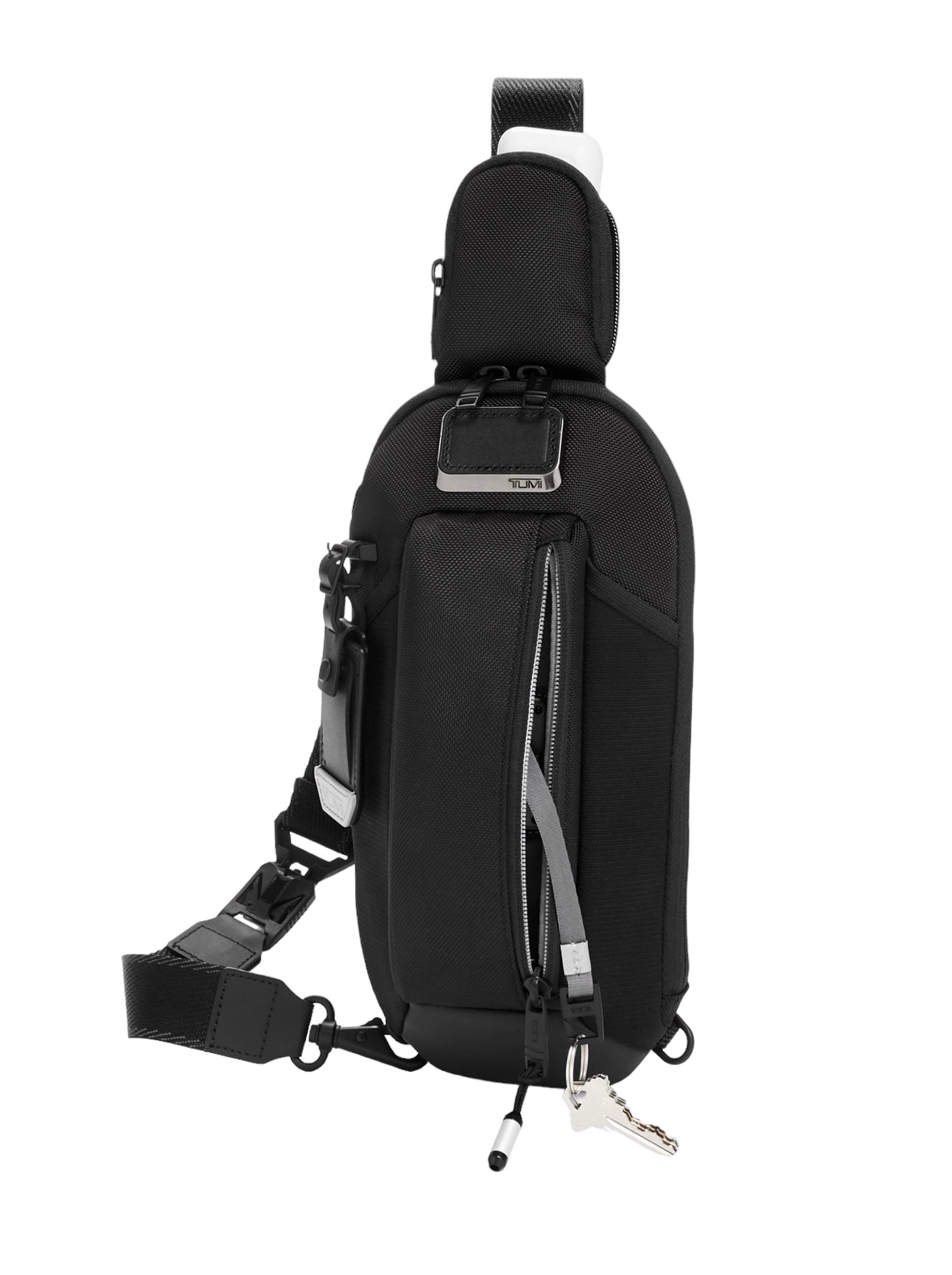 Tumi Black Recycled Ballistic Nylon Alpha Bravo Esports Pro Sling Bag — Genuine Design Luxury Consignment. New & Pre-Owned Clothing, Shoes, & Accessories. Calgary, Canada