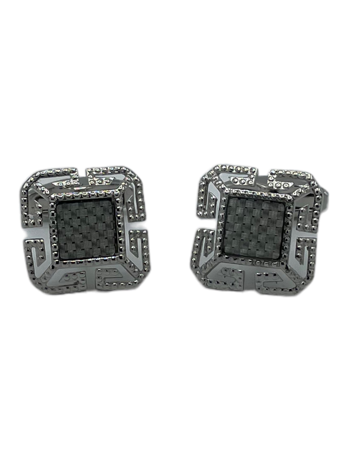 Silver Patterned Cufflinks