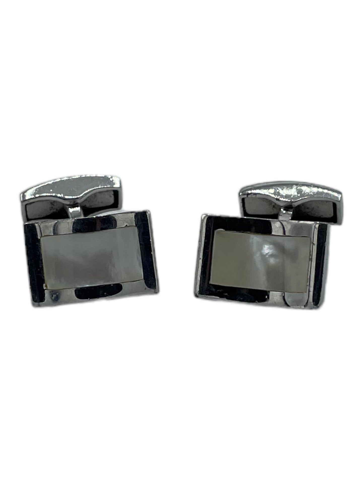 Tateossian Mother of Pearl Silver Cufflinks