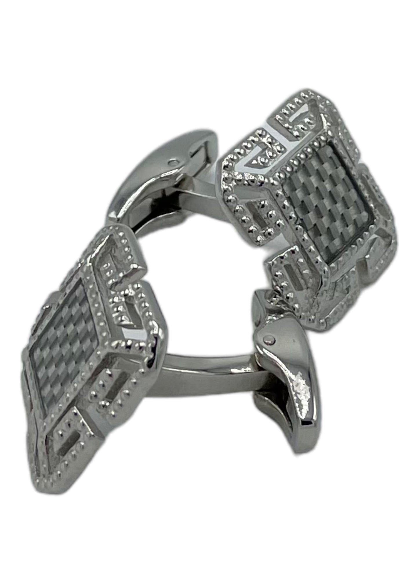 Silver Patterned Cufflinks