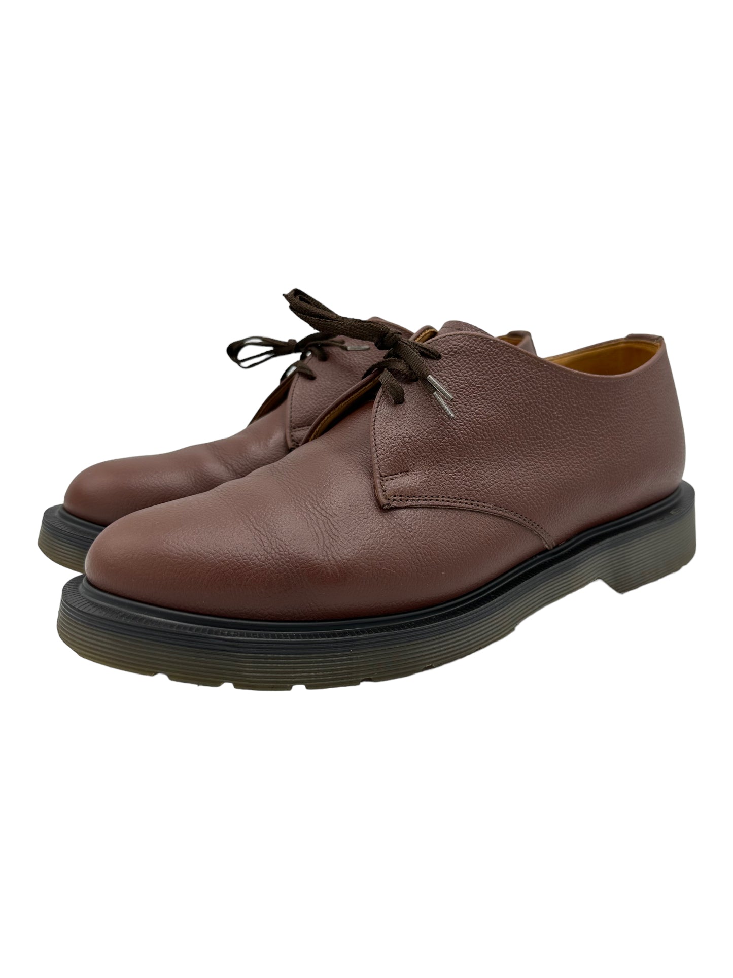 Solovair 'Made In England' Brown Greasy Grain Gibson Shoes