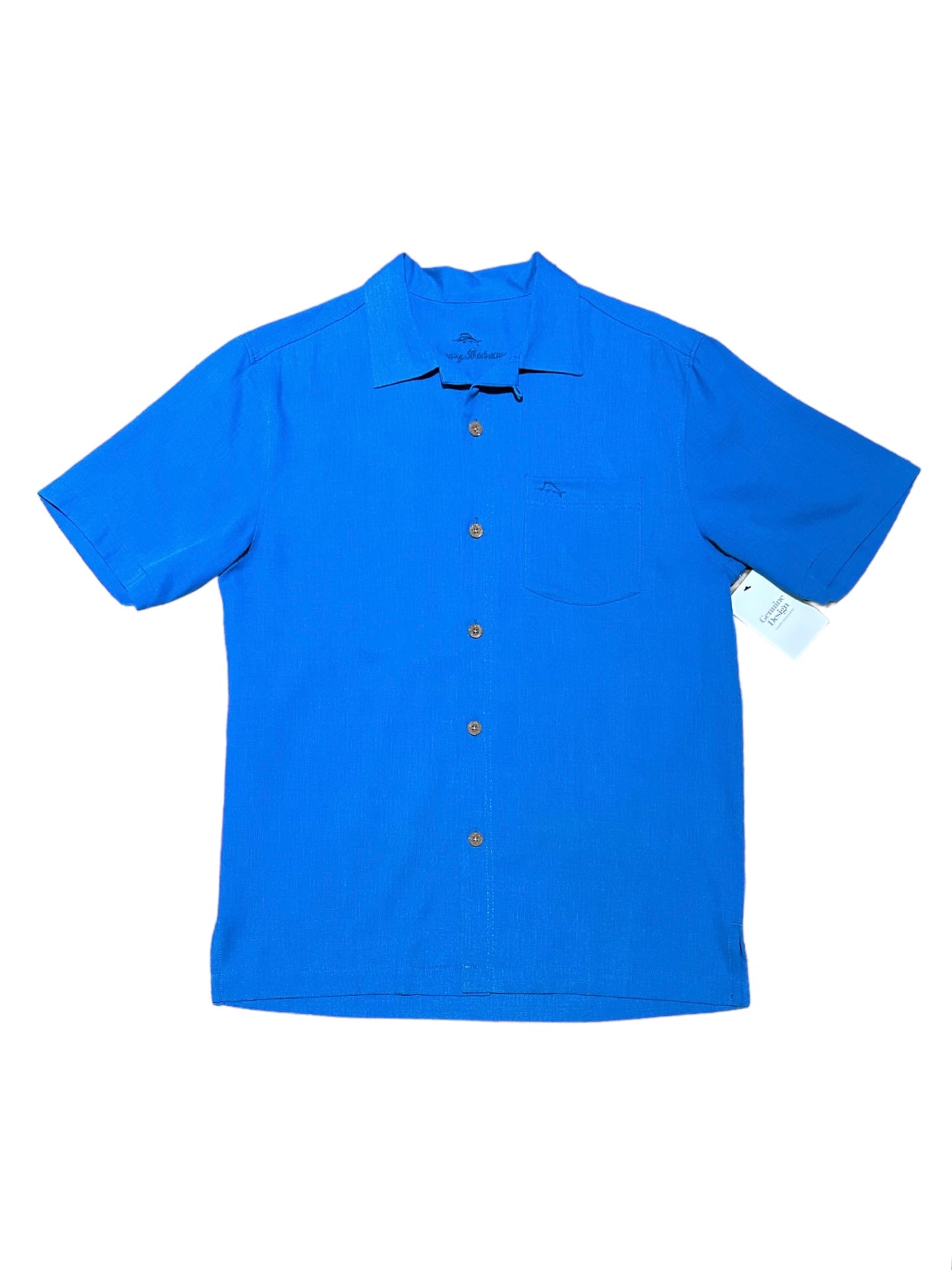 Tommy Bahama Blue Short Sleeve Button Up Casual Shirt