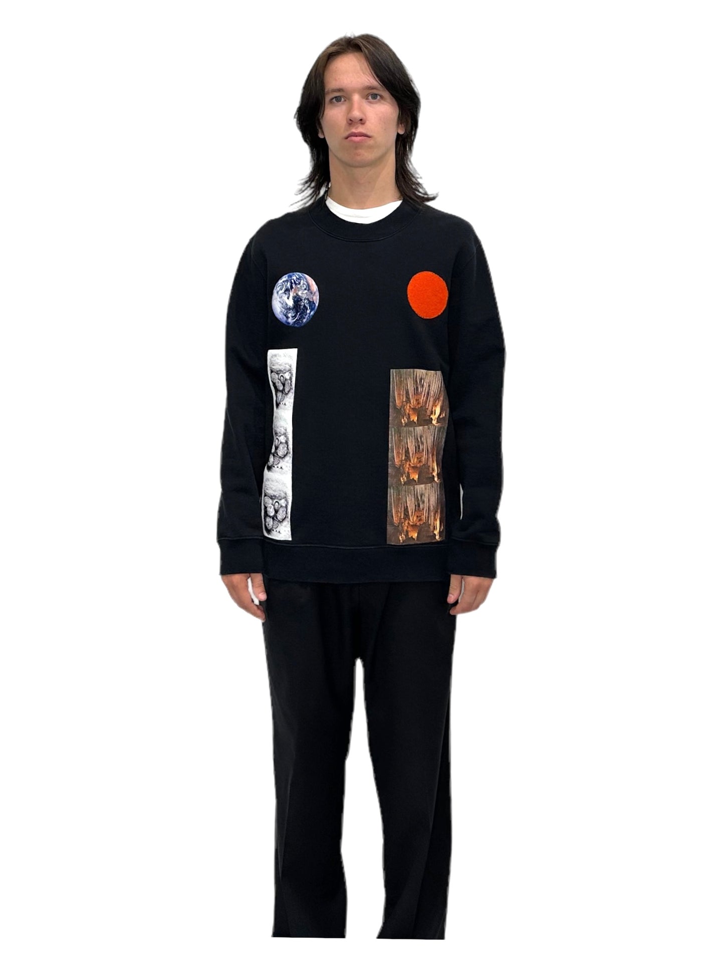 Raf Simons x Sterling Ruby Black Earth Planet Sweater - Genuine Design Luxury Consignment for Men. New & Pre-Owned Clothing, Shoes, & Accessories. Calgary, Canada
