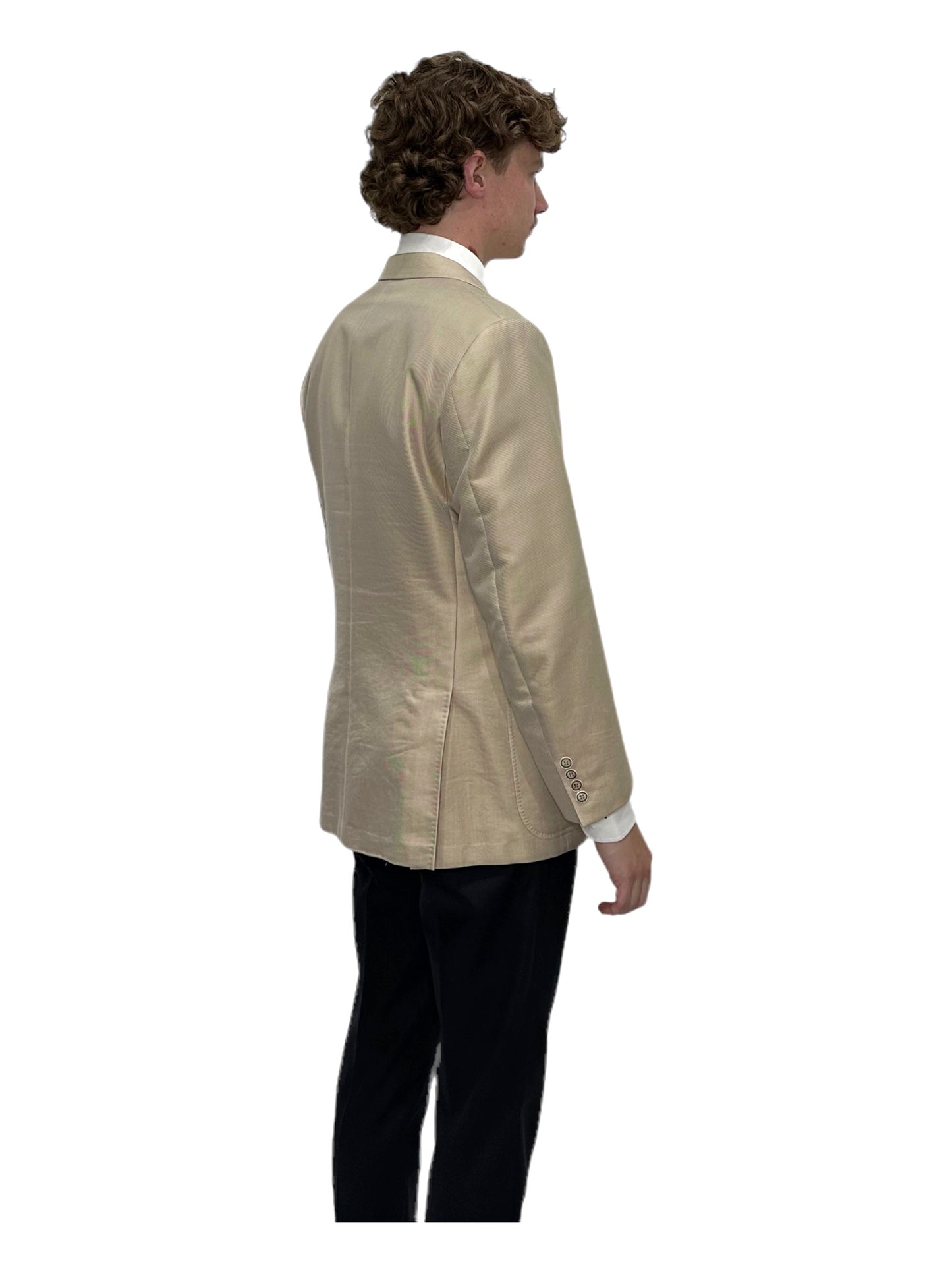 Canali Cream Cotton & Silk Blazer 40R