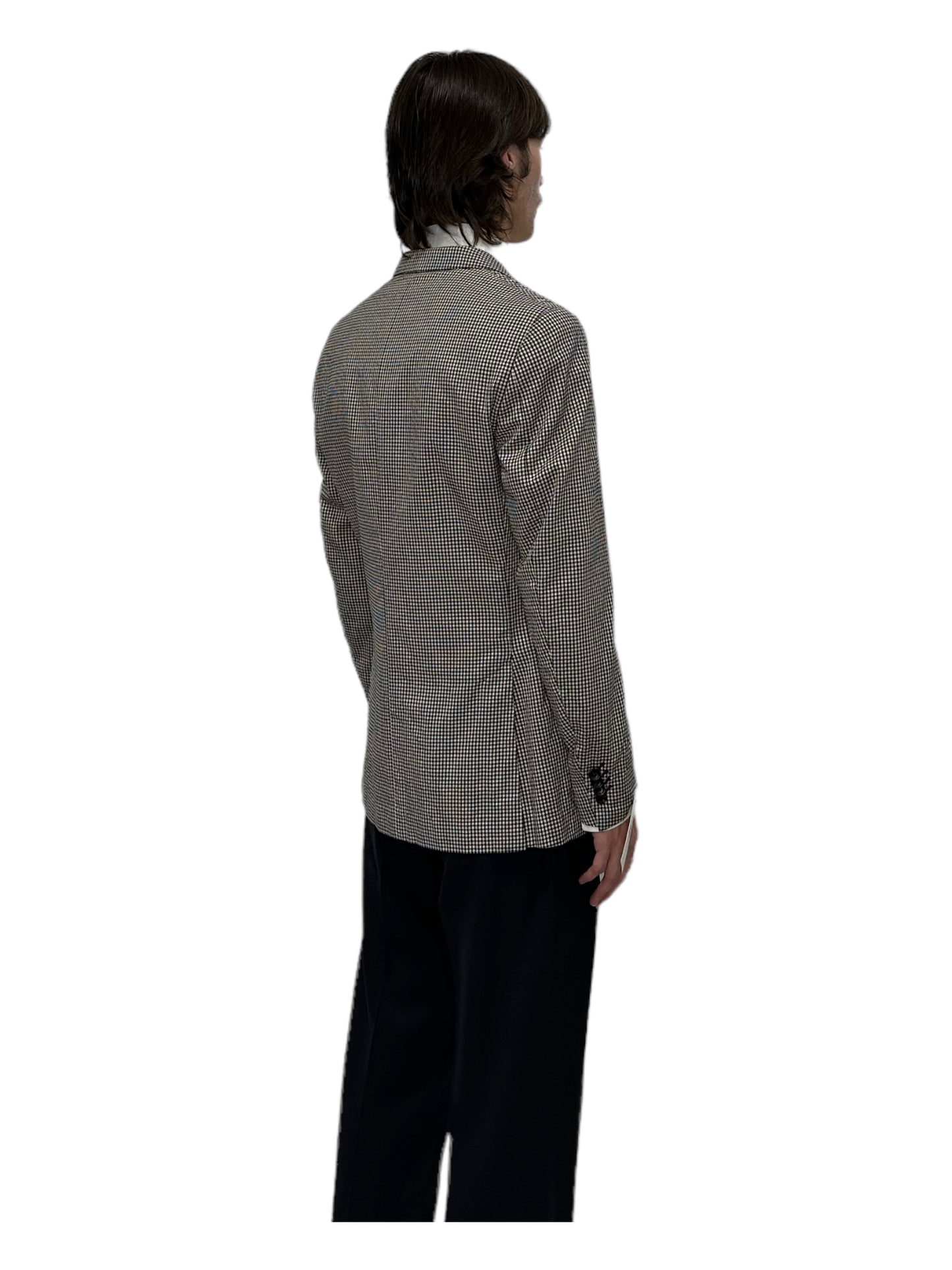 ZZegna Black & White Checkered Blazer 38R - Genuine Design Luxury Consignment for Men. New & Pre-Owned Clothing, Shoes, & Accessories. Calgary, Canada