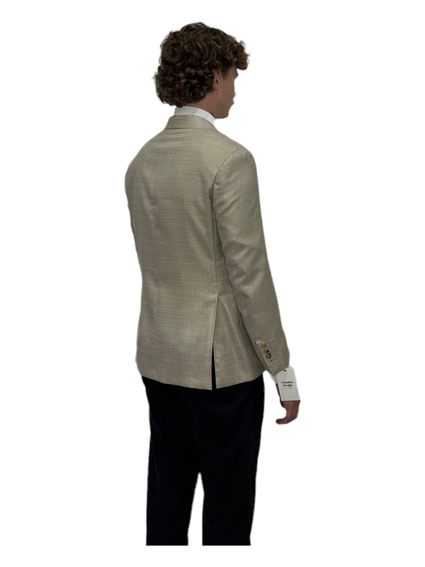 Canali Cream Cupro Blazer 38R - Genuine Design Luxury Consignment for Men. New & Pre-Owned Clothing, Shoes, & Accessories. Calgary, Canada