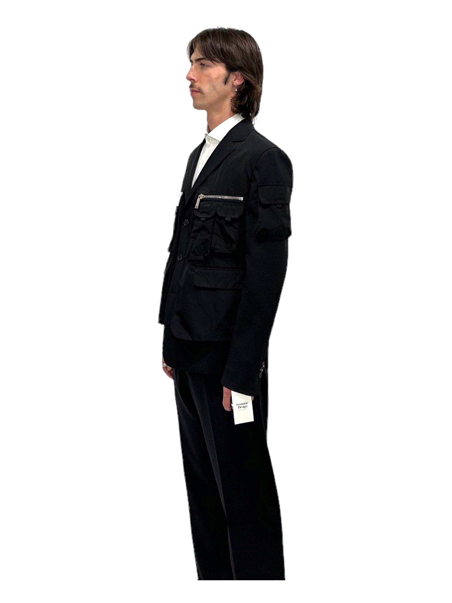 Dsquared2 Black Multi-Pocket Blazer 40R - Genuine Design Luxury Consignment for Men. New & Pre-Owned Clothing, Shoes, & Accessories. Calgary, Canada