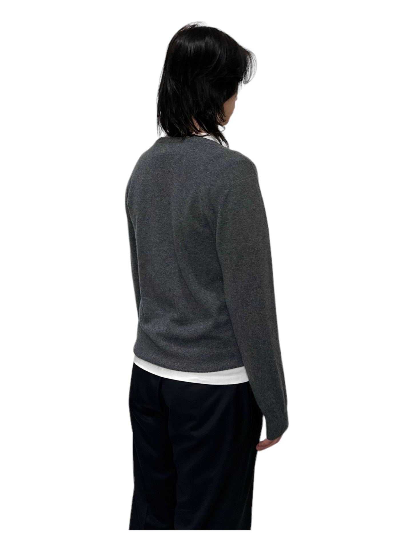 Hermès Grey Long Sleeve V-Neck Shirt - Genuine Design Luxury Consignment for Men. New & Pre-Owned Clothing, Shoes, & Accessories. Calgary, Canada