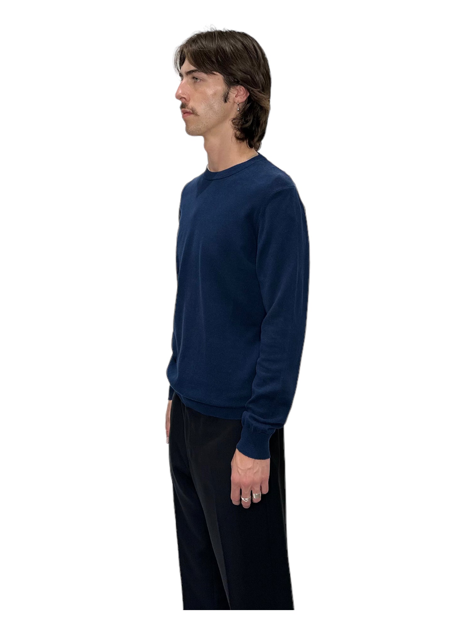 Bikkembergs Blue Pullover Sweater With Jacquard Motif - Genuine Design Luxury Consignment for Men. New & Pre-Owned Clothing, Shoes, & Accessories. Calgary, Canada