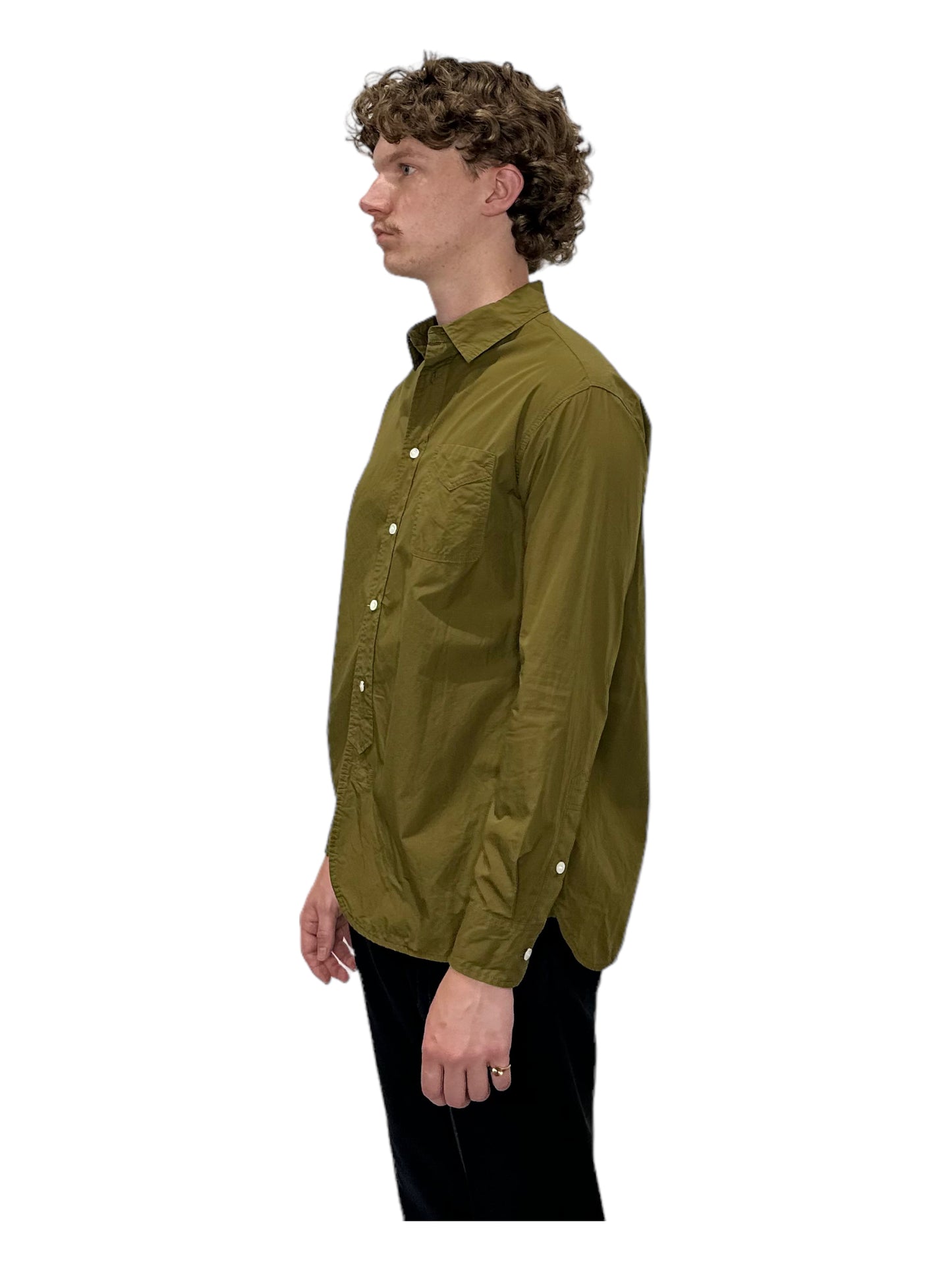 Kestin Hare Olive Liverpool Work Shirt - Genuine Design Luxury Consignment for Men. New & Pre-Owned Clothing, Shoes, & Accessories. Calgary, Canada