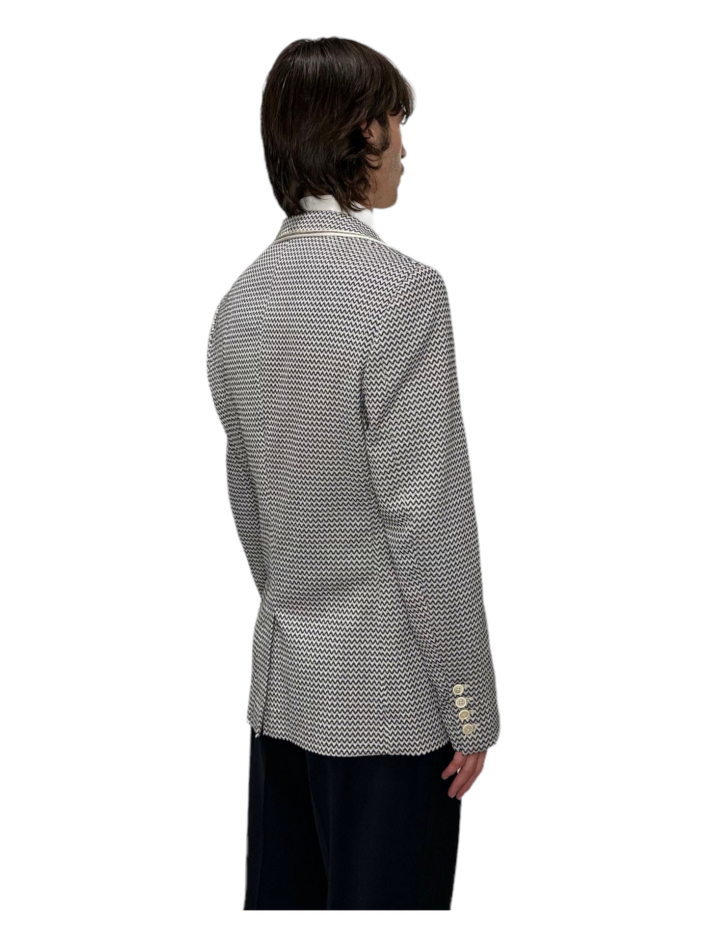 Missoni Multicoloured Knitted Cotton Blazer 40R - Genuine Design Luxury Consignment for Men. New & Pre-Owned Clothing, Shoes, & Accessories. Calgary, Canada