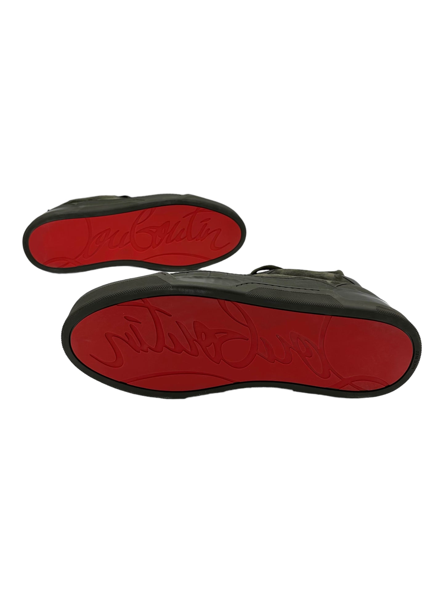 Christian Louboutin Dark Brown Aurelien Flats Suede Sneakers - Genuine Design Luxury Consignment for Men. New & Pre-Owned Clothing, Shoes, & Accessories. Calgary, Canada