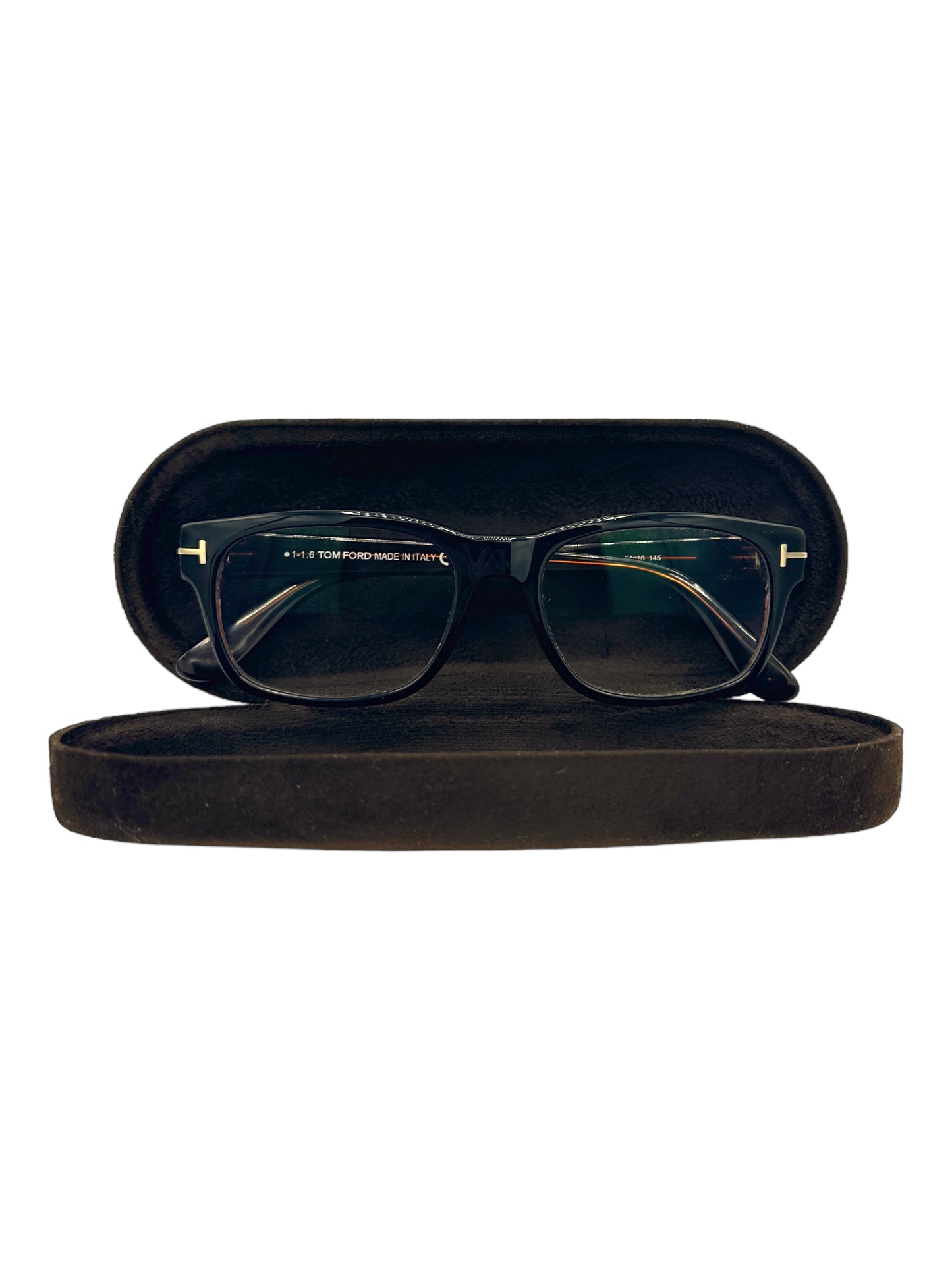 Tom Ford Black TF5432 Square Framed Eyeglasses - Genuine Design Luxury Consignment for Men. New & Pre-Owned Clothing, Shoes, & Accessories. Calgary, Canada