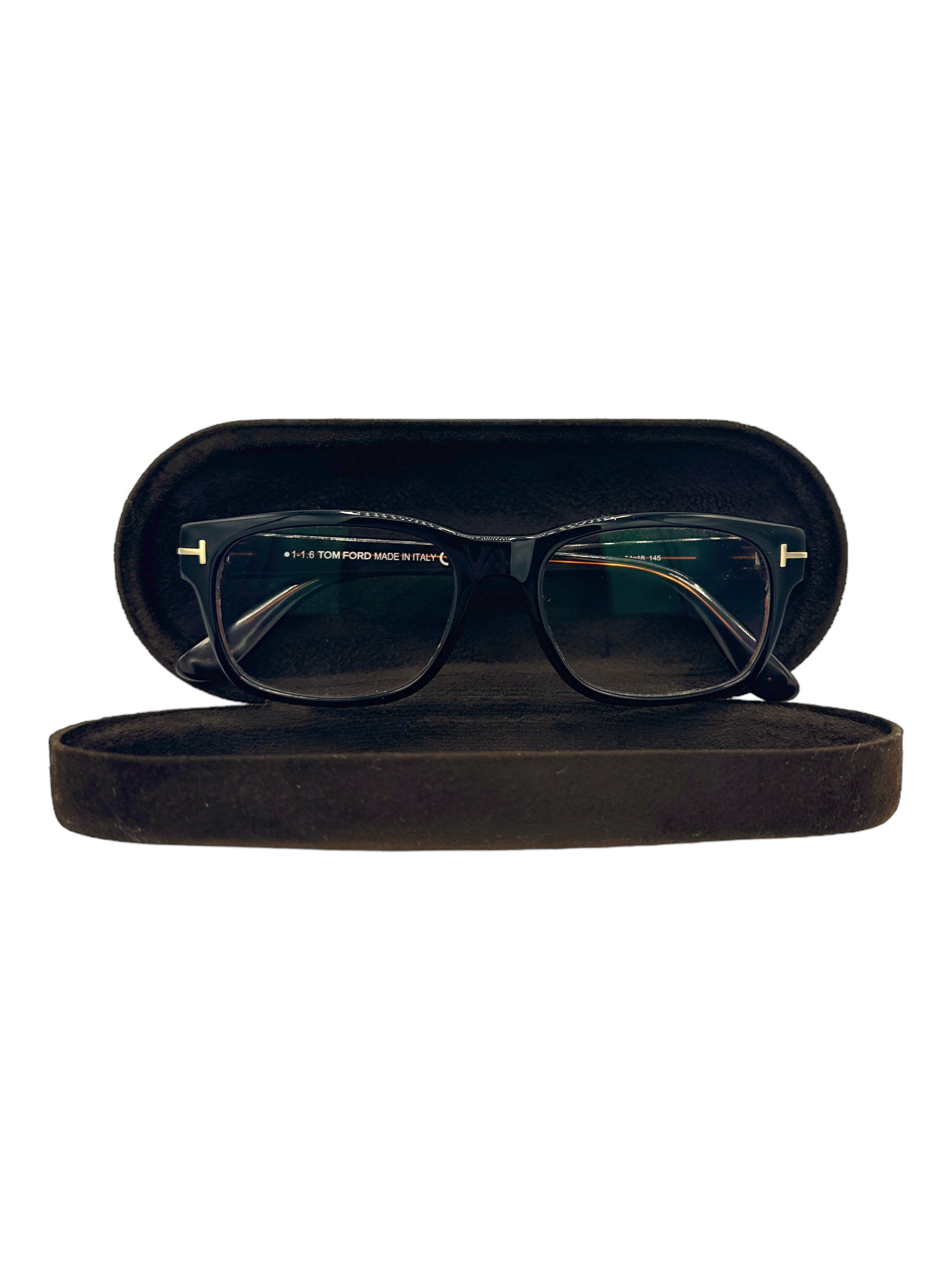 Tom Ford Black TF5432 Square Framed Eyeglasses - Genuine Design Luxury Consignment for Men. New & Pre-Owned Clothing, Shoes, & Accessories. Calgary, Canada