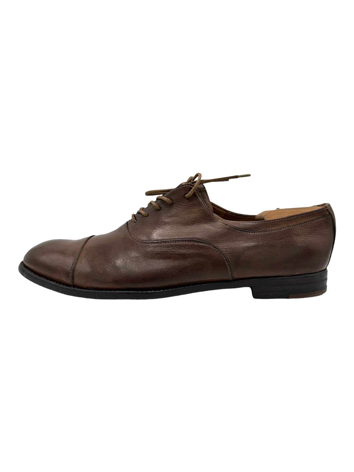 Officine Creative Brown Leather Oxford Shoes