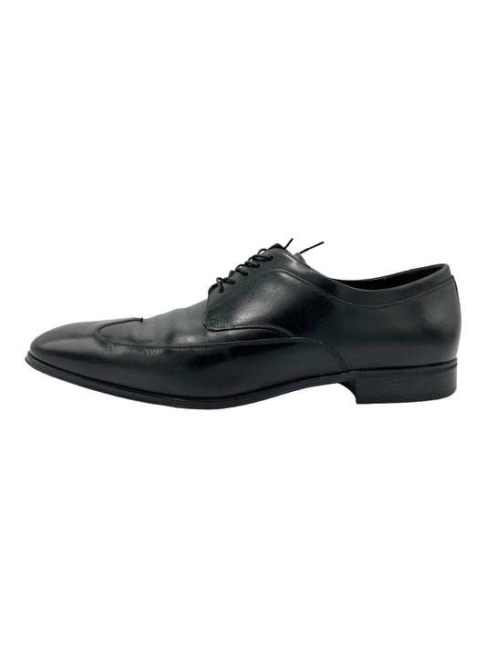 Salvatore Ferragamo Black Wingtip Oxford Leather Dress Shoes