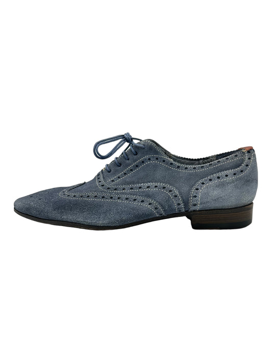 Paul Smith Blue Suede Wingtip Brogue Dress Shoes