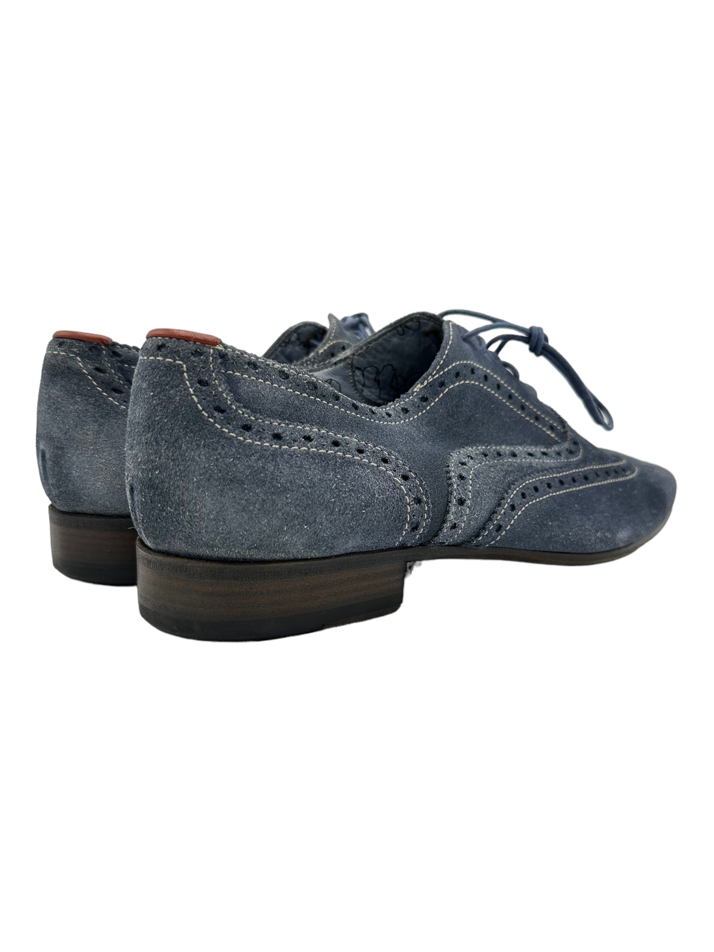 Paul Smith Blue Suede Wingtip Brogue Dress Shoes