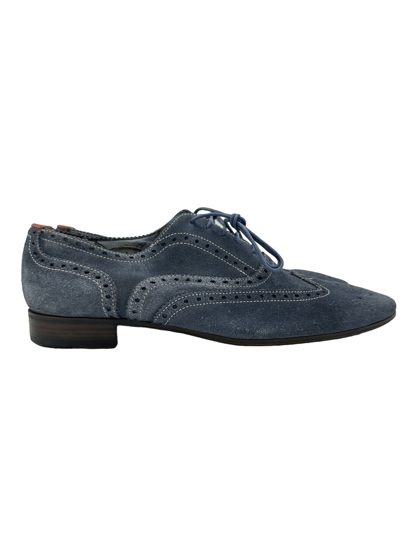 Paul Smith Blue Suede Wingtip Brogue Dress Shoes