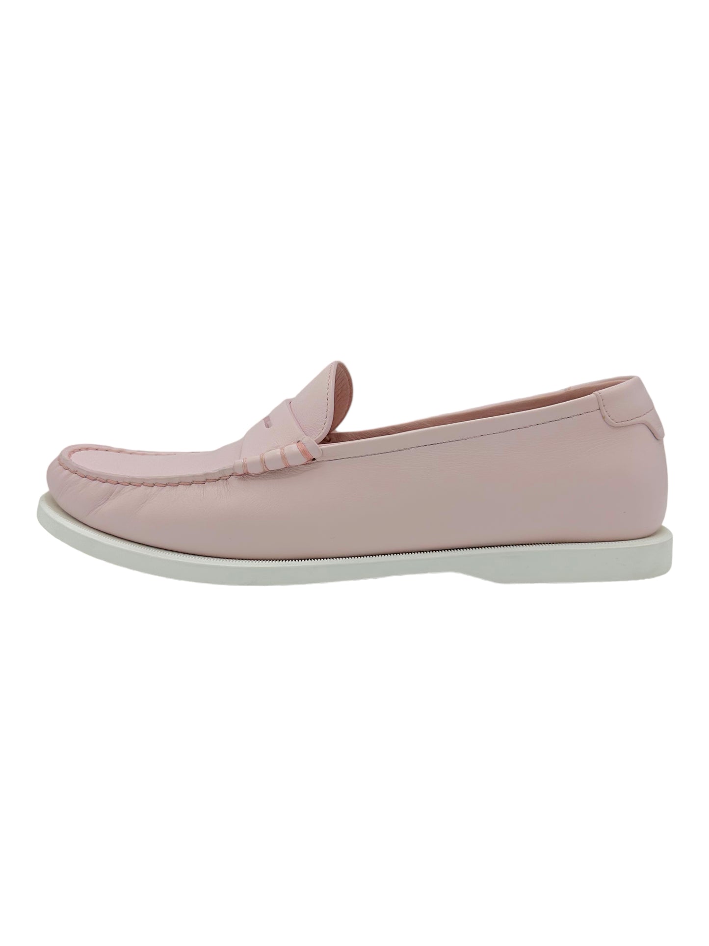 Saint Laurent Le Monogram Pink Penny Loafer - Genuine Design luxury consignment Calgary, Canada New and pre-owned clothing, shoes, accessories.