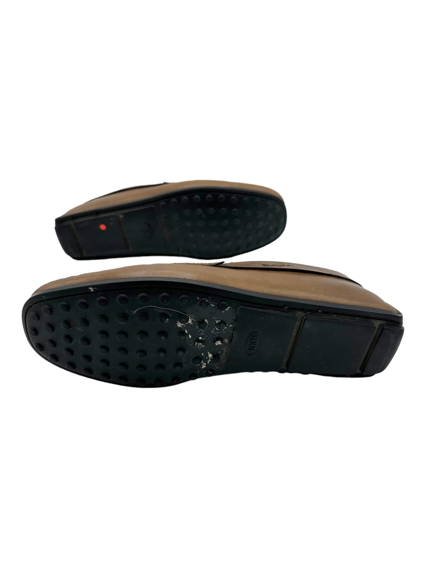 Tods Caramel Brown Leather City Driving Loafers - Genuine Design Luxury Consignment Calgary, Alberta, Canada New and Pre-Owned Clothing, Shoes, Accessories.