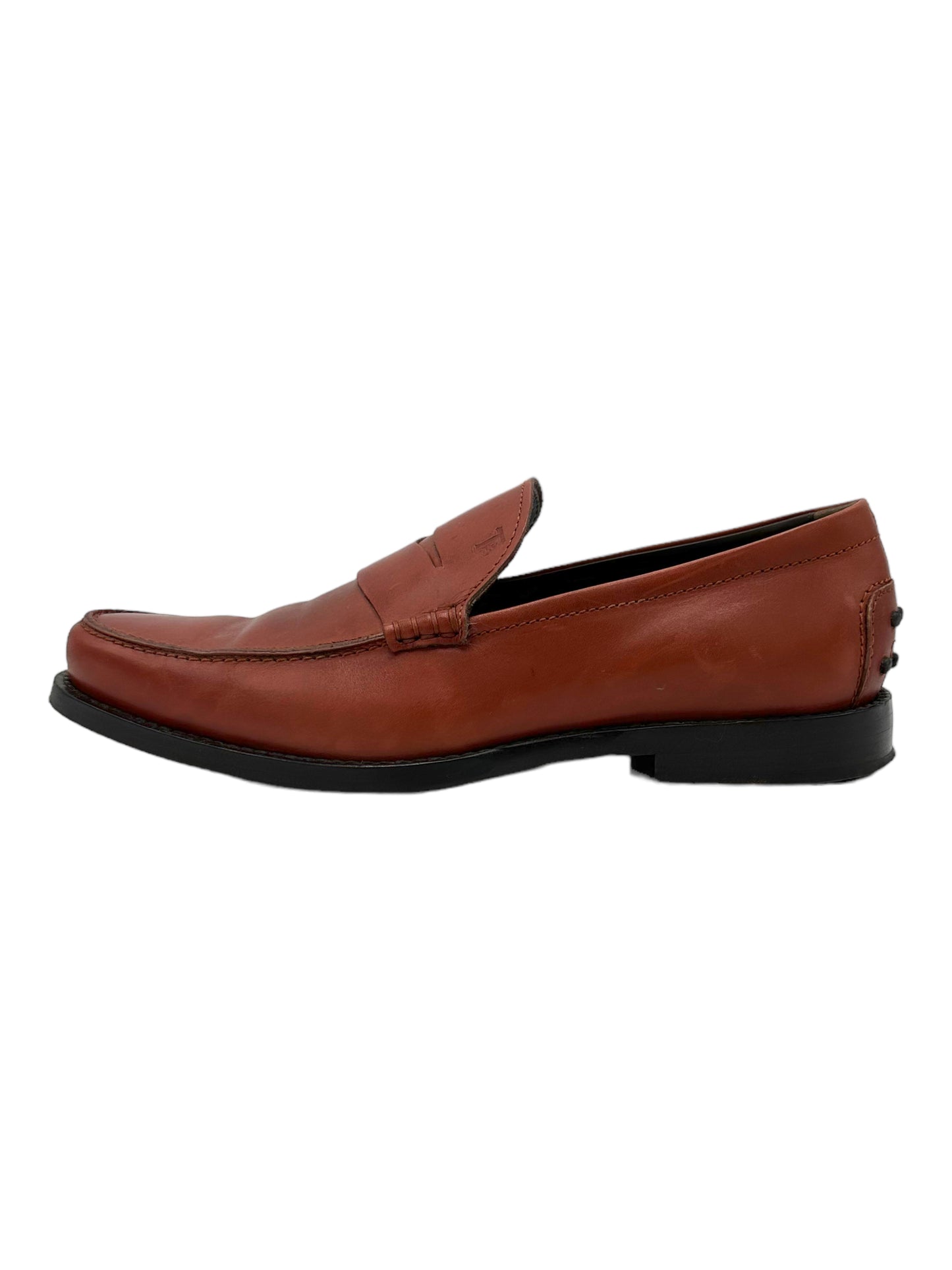 Tods Brown Leather Penny Loafers