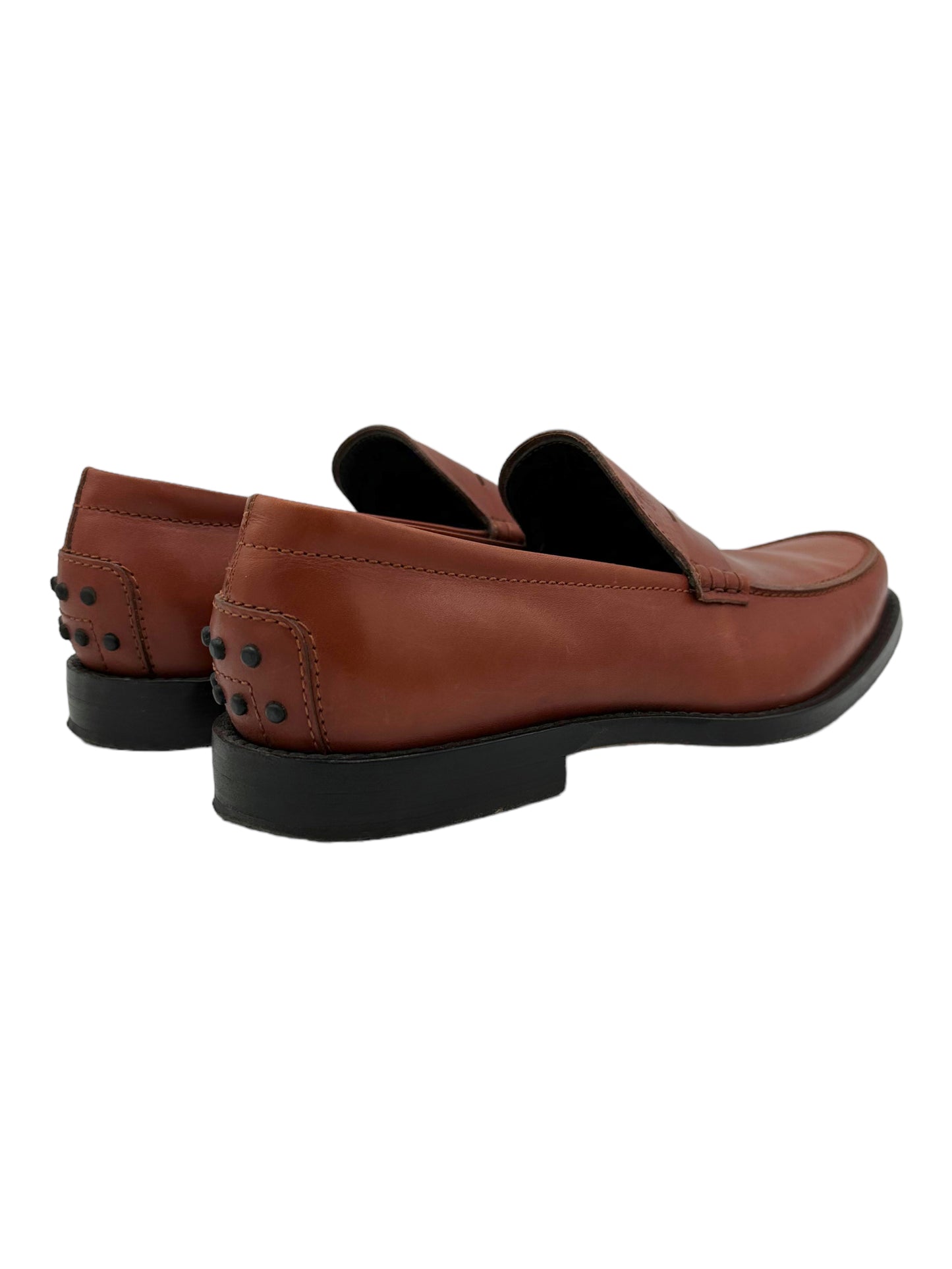 Tods Brown Leather Penny Loafers