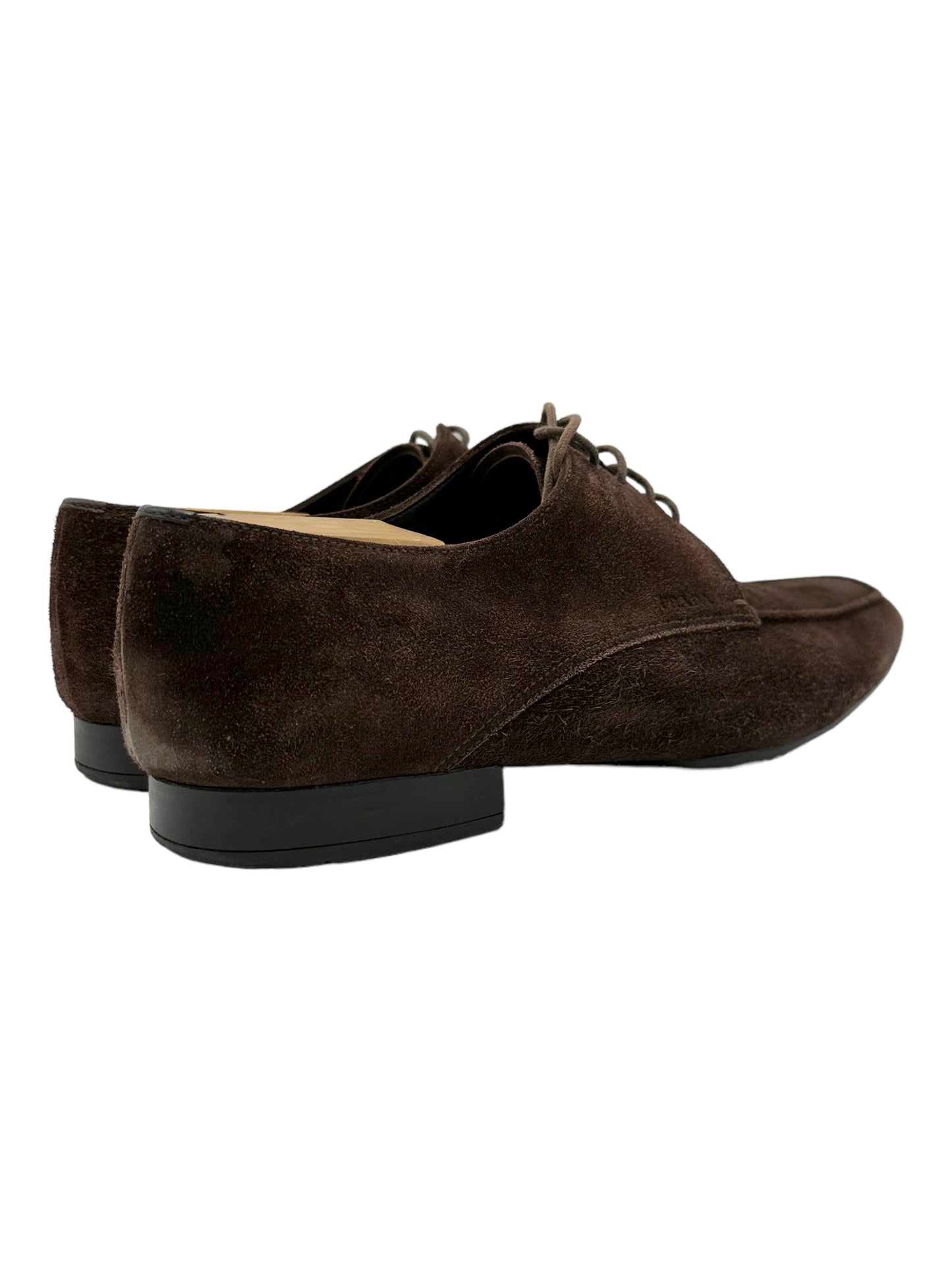 Prada Dark Brown Suede Oxford Dress Shoes