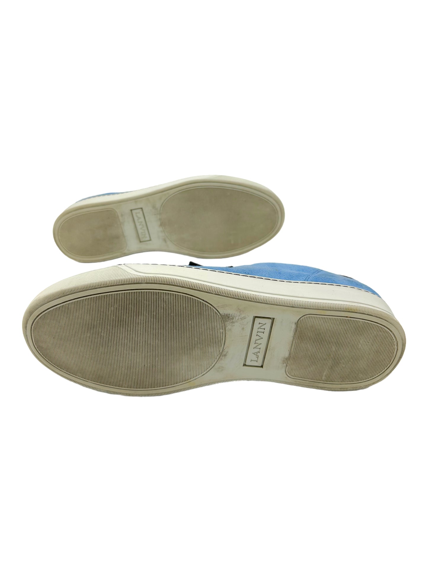 Lanvin Olive and Blue DBB1 Suede and Patent Leather Sneaker - Genuine Design Luxury Consignment for Men. New & Pre-Owned Clothing, Shoes, & Accessories. Calgary, Canada