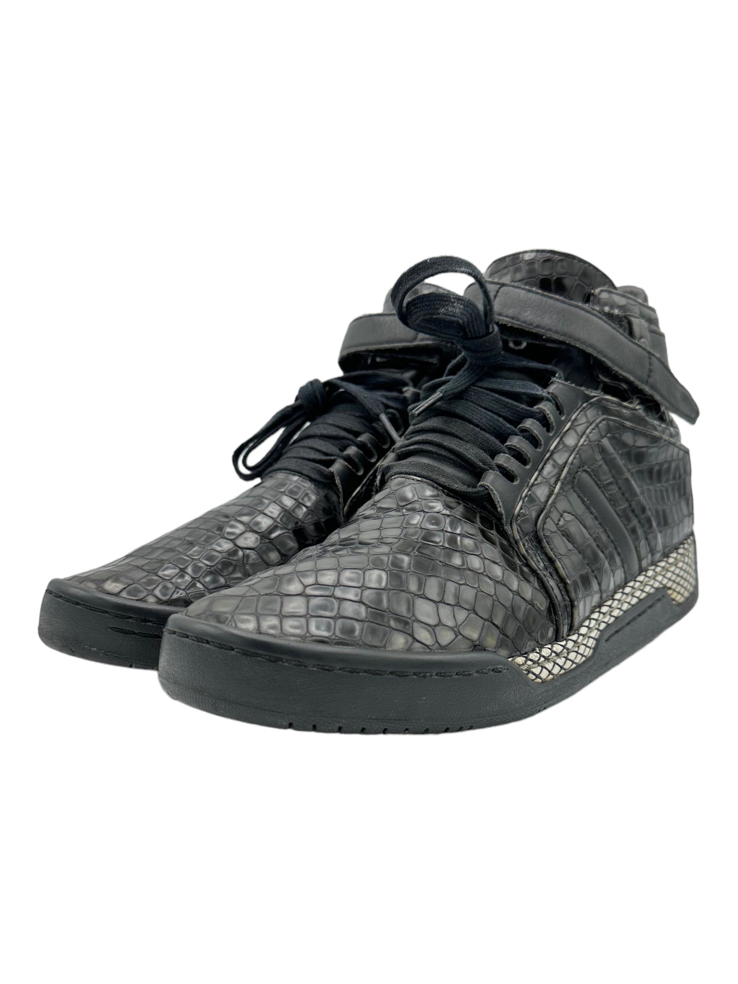Adidas Y-3 Hayworth 2 Mid Black Leather Sneakers - Genuine Design Luxury Consignment for Men. New & Pre-Owned Clothing, Shoes, & Accessories. Calgary, Canada