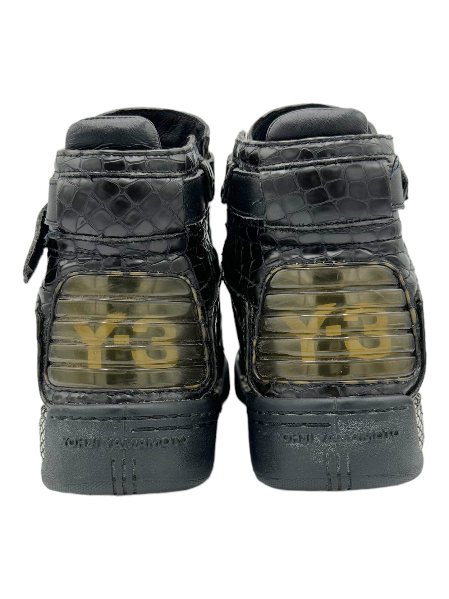 Adidas Y-3 Hayworth 2 Mid Black Leather Sneakers - Genuine Design Luxury Consignment for Men. New & Pre-Owned Clothing, Shoes, & Accessories. Calgary, Canada