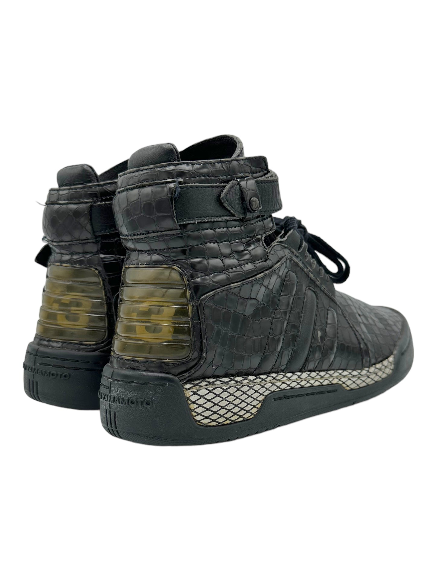 Adidas Y-3 Hayworth 2 Mid Black Leather Sneakers - Genuine Design Luxury Consignment for Men. New & Pre-Owned Clothing, Shoes, & Accessories. Calgary, Canada