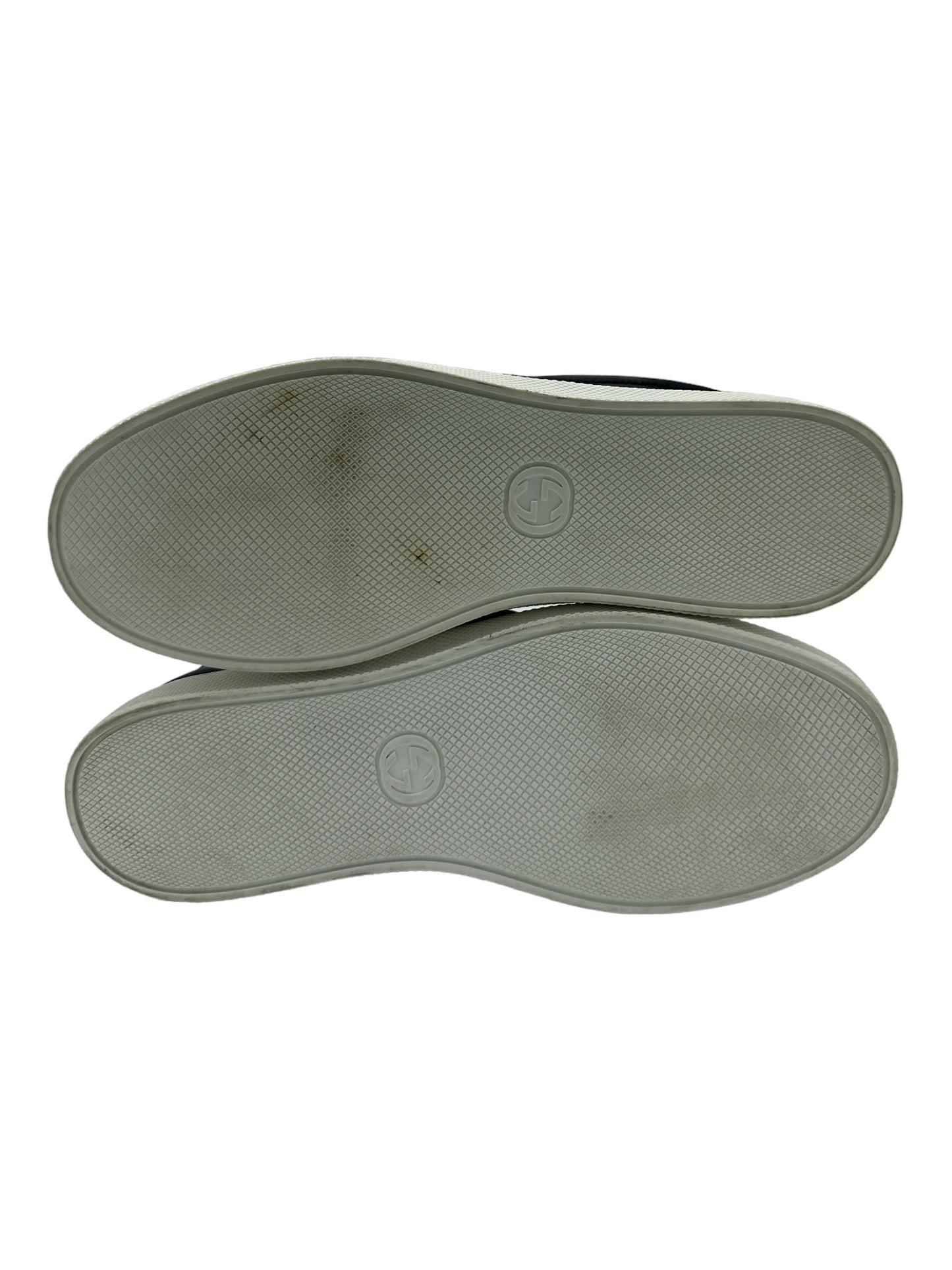 Gucci Black GG Supreme Tiger Slip-on Sneakers