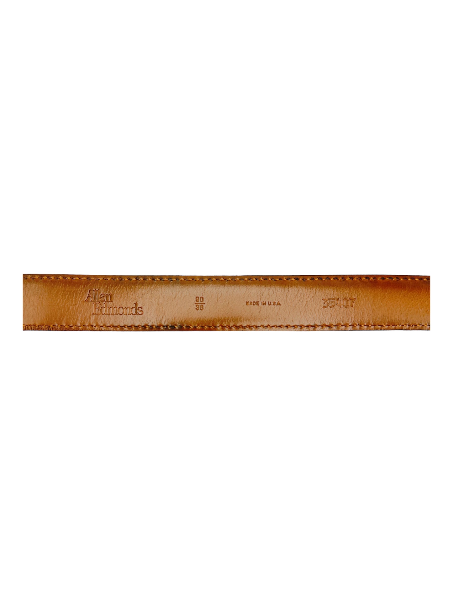 Allen Edmonds Light Brown Leather Belt - Genuine Design luxury consignment Calgary, Alberta, Canada New and pre-owned clothing, shoes, accessories.