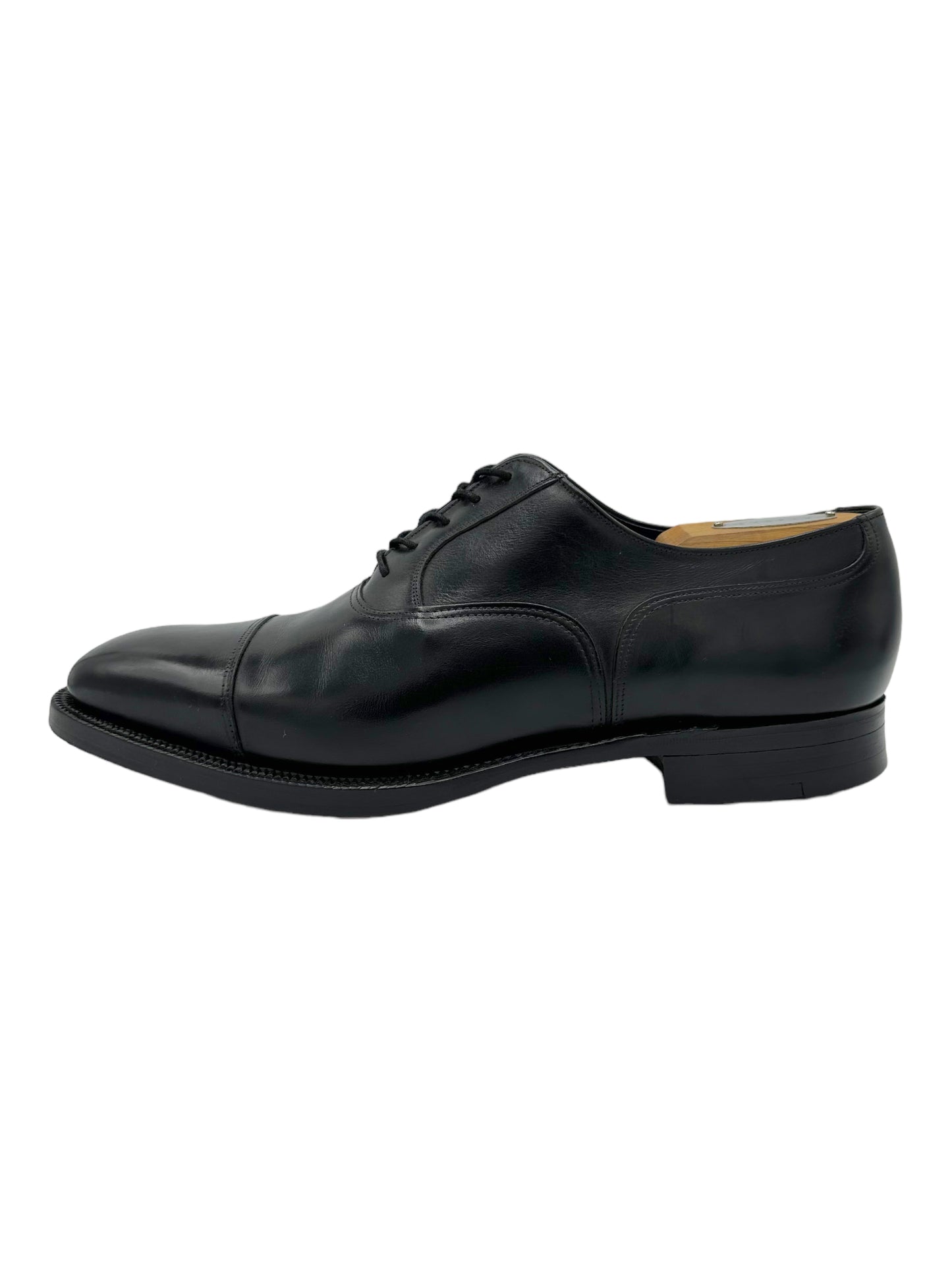 Alfred Sargent Black Cap Toe Oxford Dress Shoes - Genuine Design Luxury Consignment. New & Pre-Owned Clothing, Shoes, & Accessories. Calgary, Canada