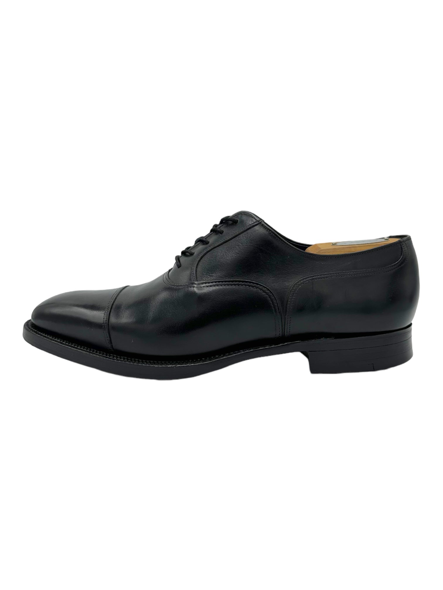 Alfred Sargent Black Cap Toe Oxford Dress Shoes - Genuine Design Luxury Consignment. New & Pre-Owned Clothing, Shoes, & Accessories. Calgary, Canada