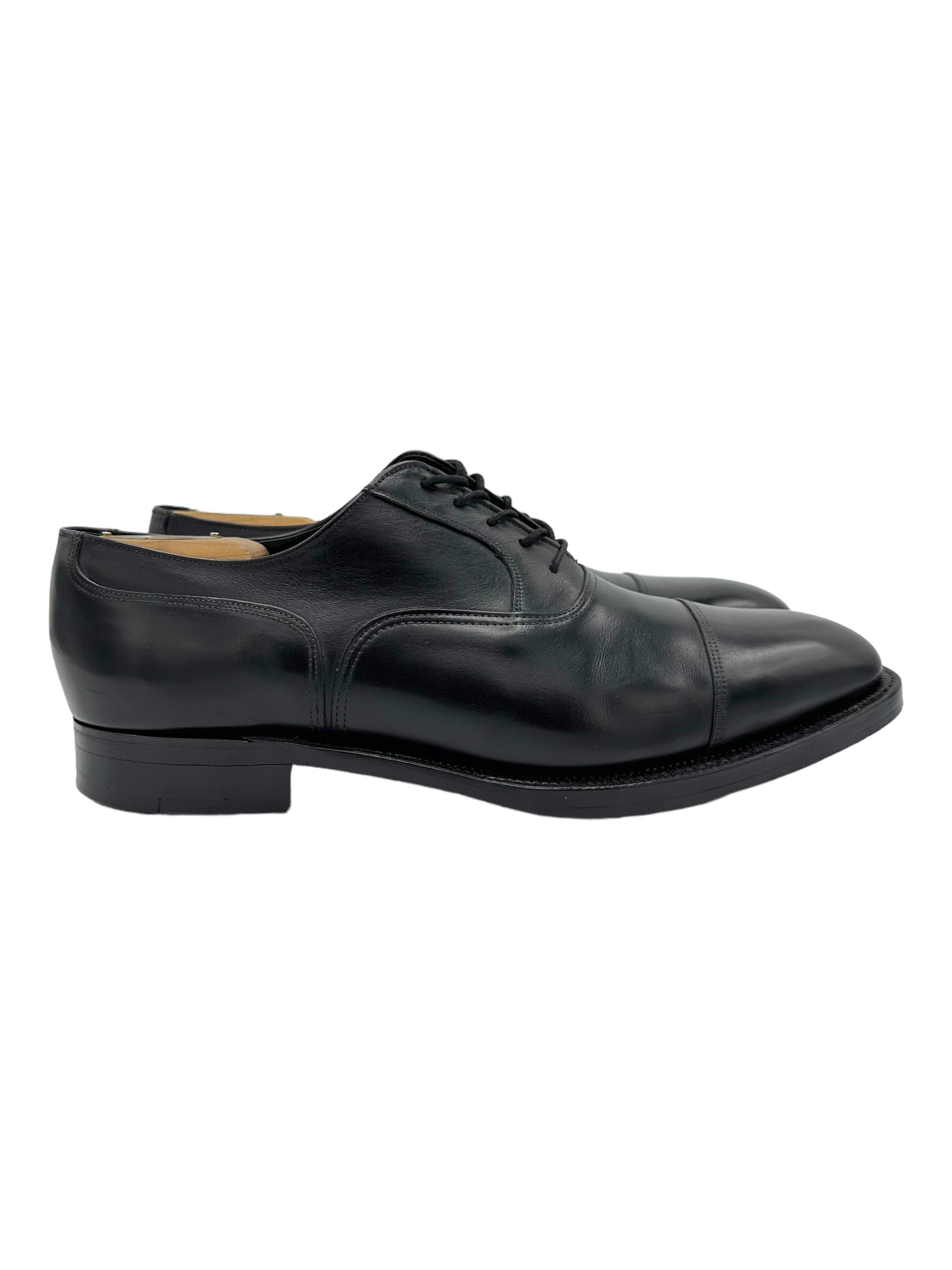 Alfred Sargent Black Cap Toe Oxford Dress Shoes - Genuine Design Luxury Consignment. New & Pre-Owned Clothing, Shoes, & Accessories. Calgary, Canada