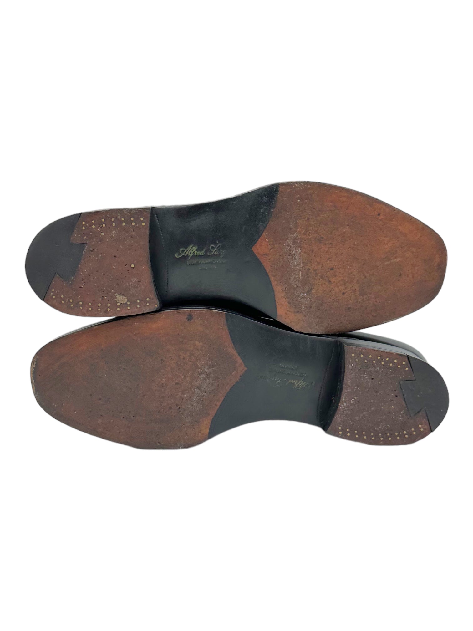 Alfred Sargent Black Cap Toe Oxford Dress Shoes - Genuine Design Luxury Consignment. New & Pre-Owned Clothing, Shoes, & Accessories. Calgary, Canada