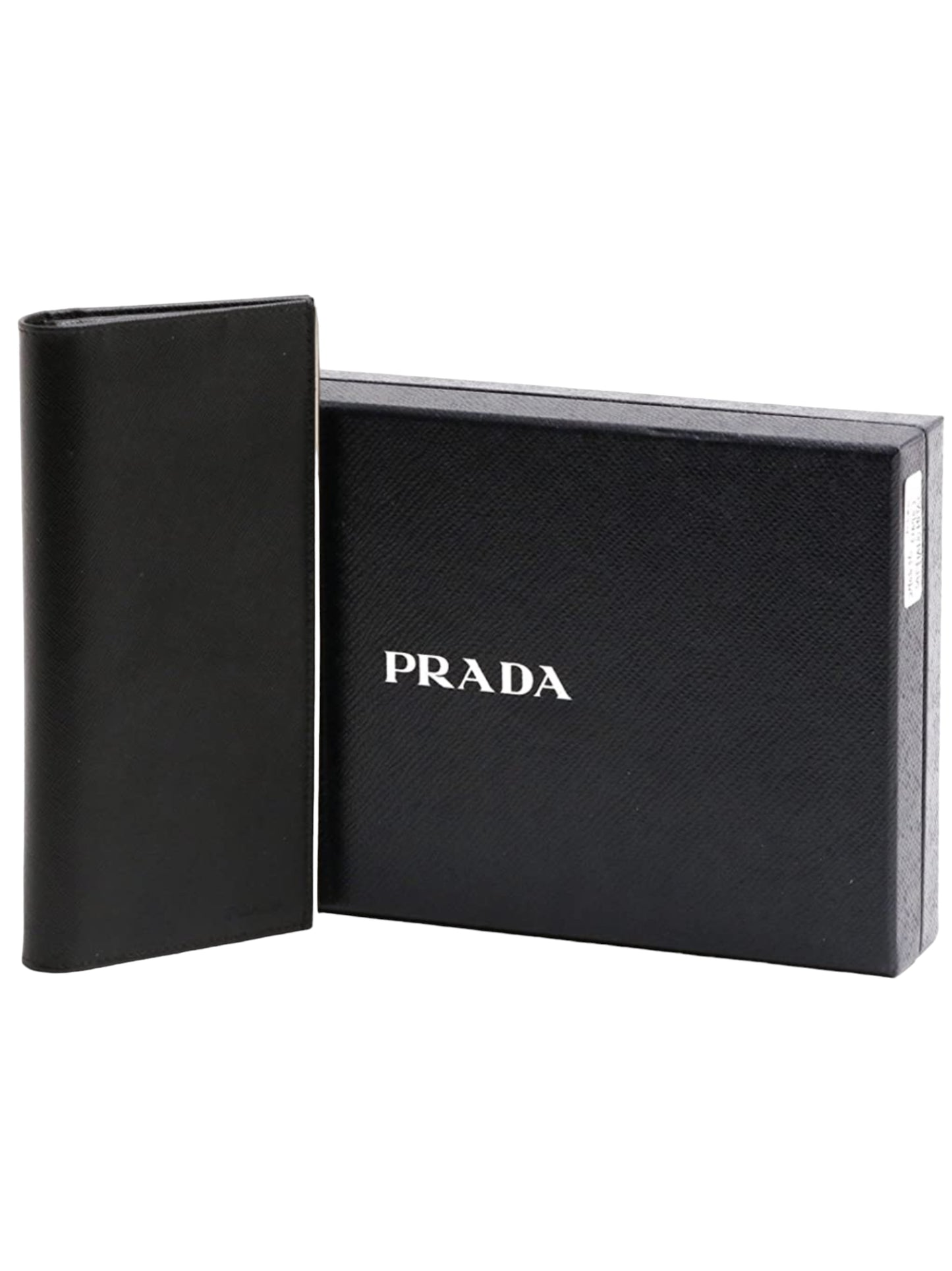 Prada Black Large Saffiano Leather Wallet